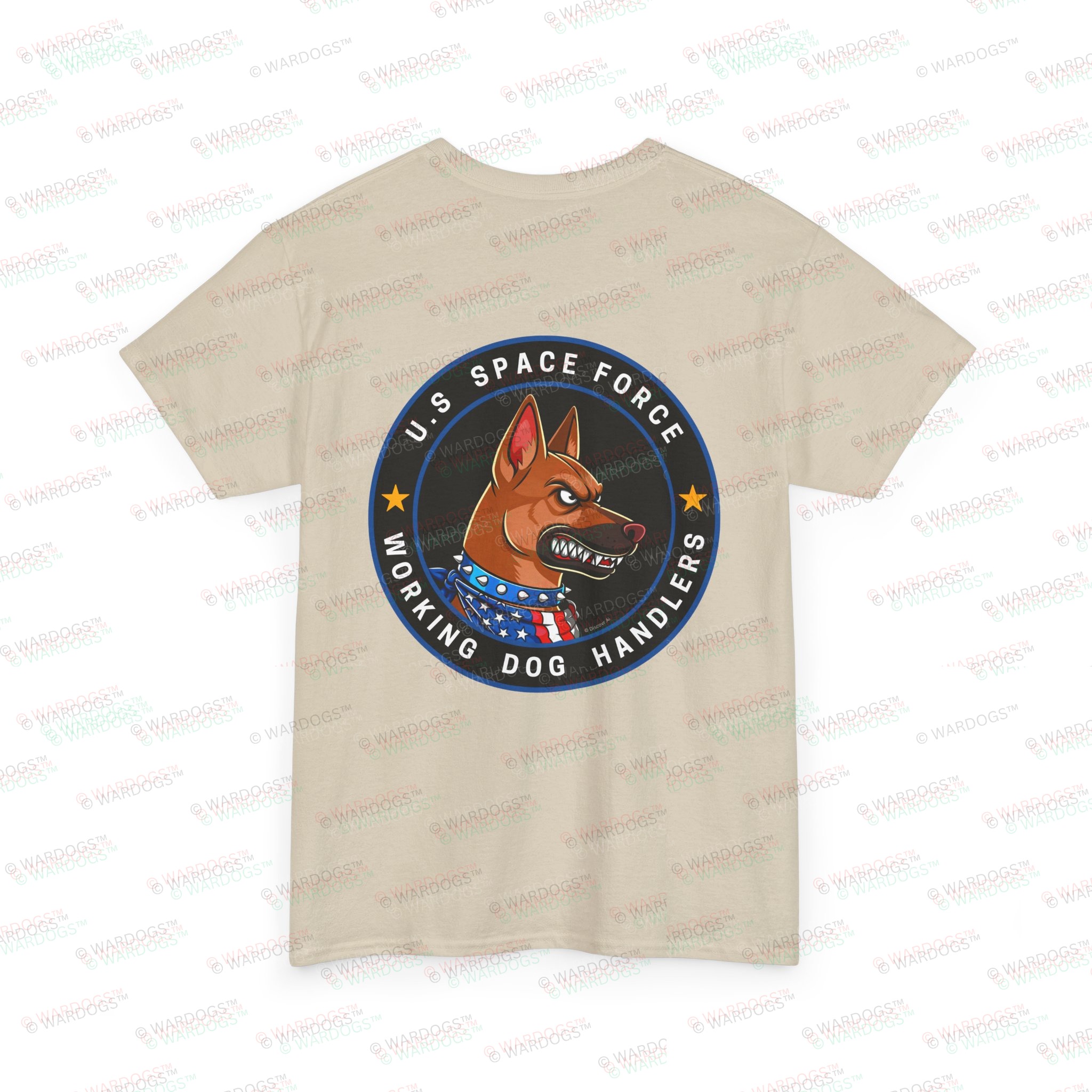 U.S. Space Force K9 Working Dog Handler T-Shirt - circle/back - Image 3