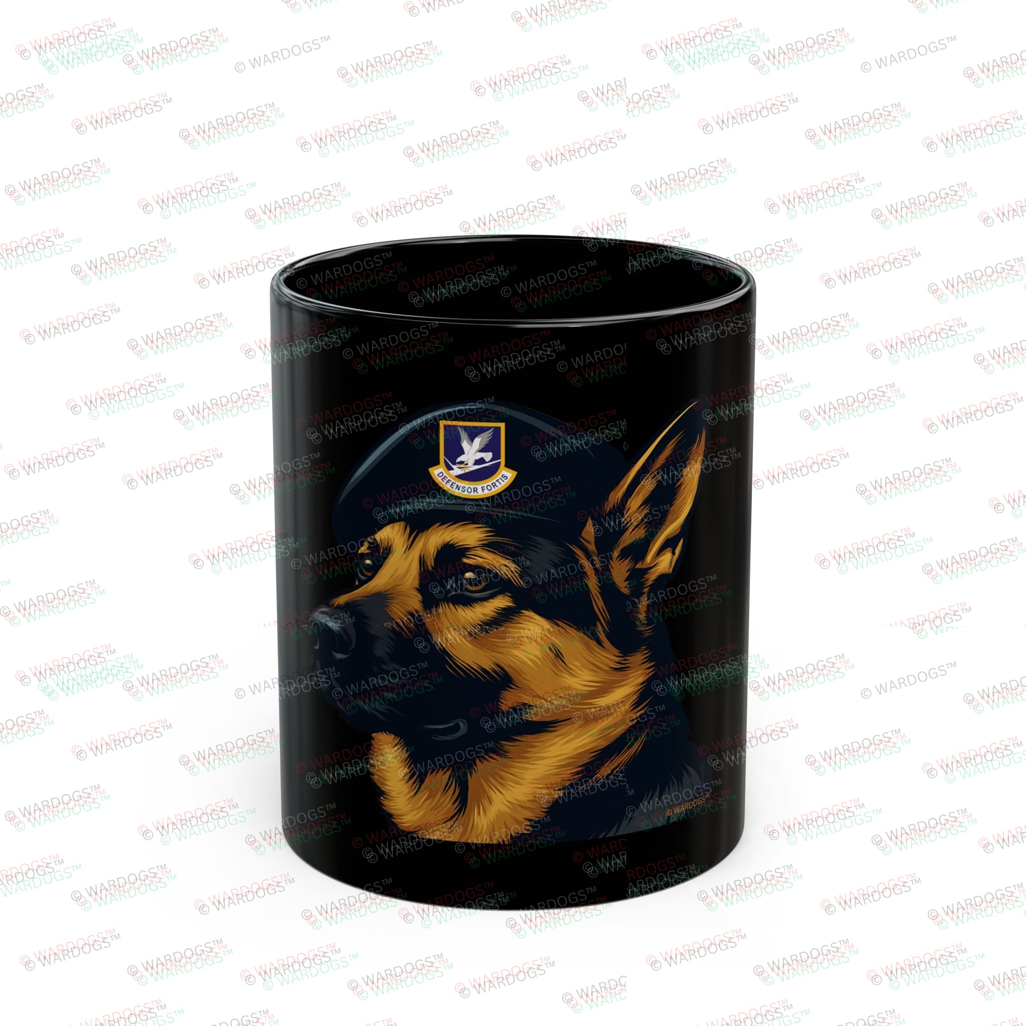 DEFENSOR FORTIS German Shepherd K9 Mug – Military Beret Dog Coffee Cup (11oz & 15oz)