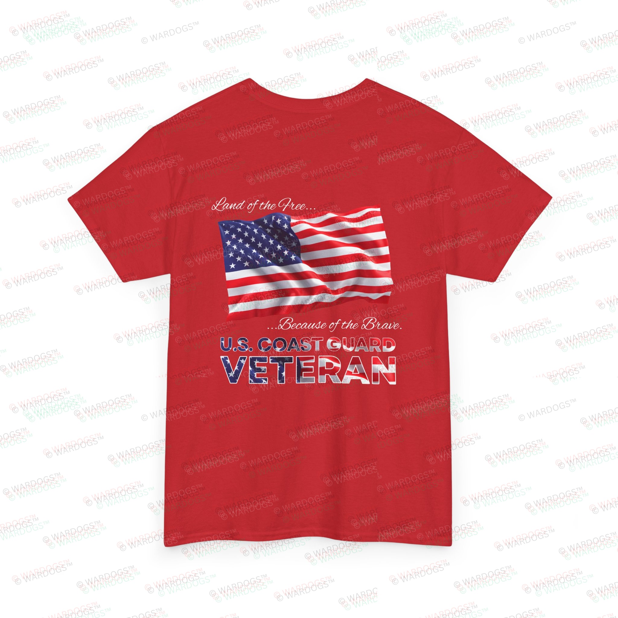 U.S. Coast Guard Veteran T‑Shirt — American Flag Tribute Tee - White Text - Image 28