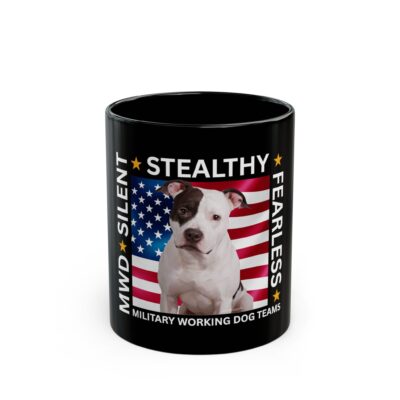 MWD “FEARLESS” Mug — Military K9 Coffee Cup (11oz/15oz) American Staffordshire Terrier