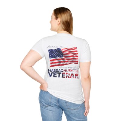 Massachusetts Veteran T-Shirt — Proud American Flag Military Tribute