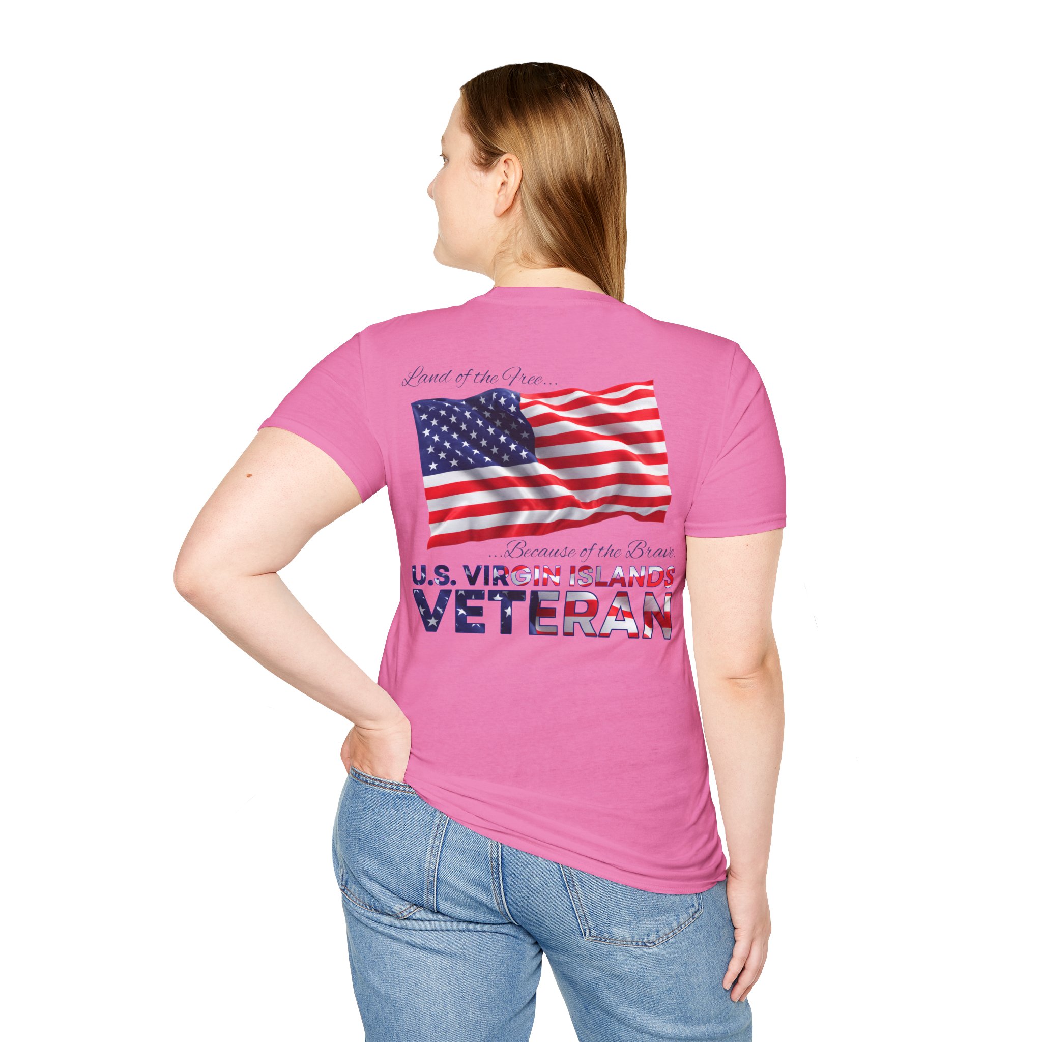 U.S. Virgin Islands Veteran T-Shirt — Home of the Brave American Flag Memorial Tee - Image 5