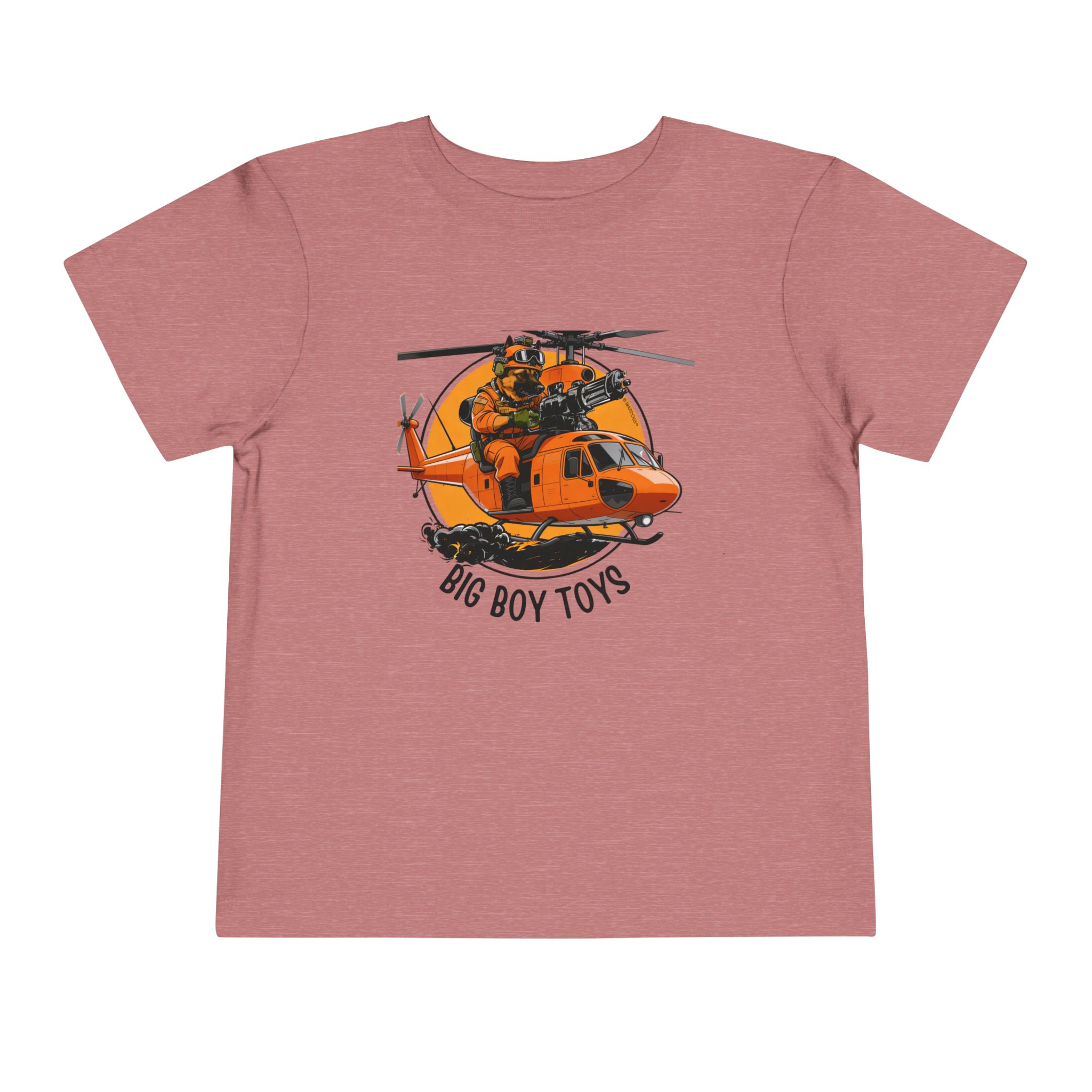 Toddler Helicopter Rescue Tee — Orange Rescue Coast Guard Chopper Graphic - Image 6