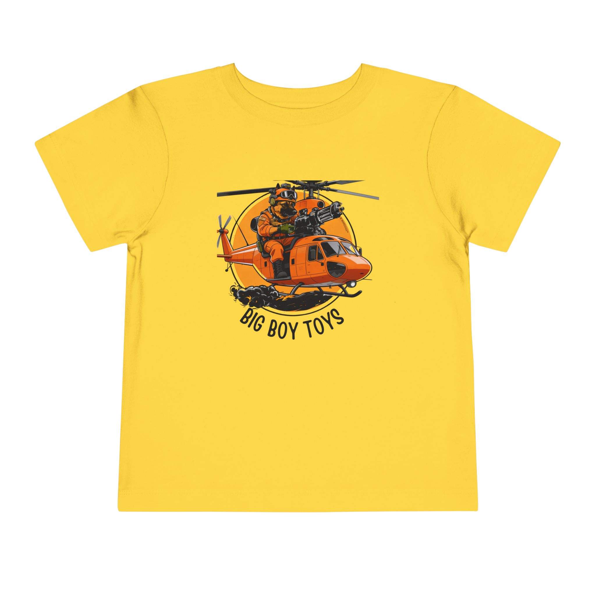 Toddler Helicopter Rescue Tee — Orange Rescue Coast Guard Chopper Graphic - Image 12