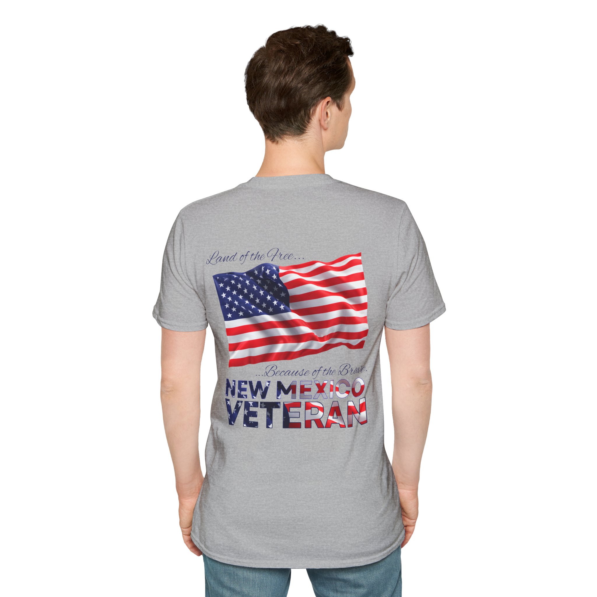 New Mexico Veteran T-Shirt — Home of the Brave American Flag Memorial Tee - Image 14