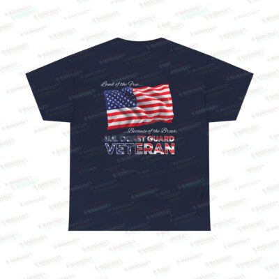 U.S. Coast Guard Veteran T‑Shirt — American Flag Tribute Tee – White Text