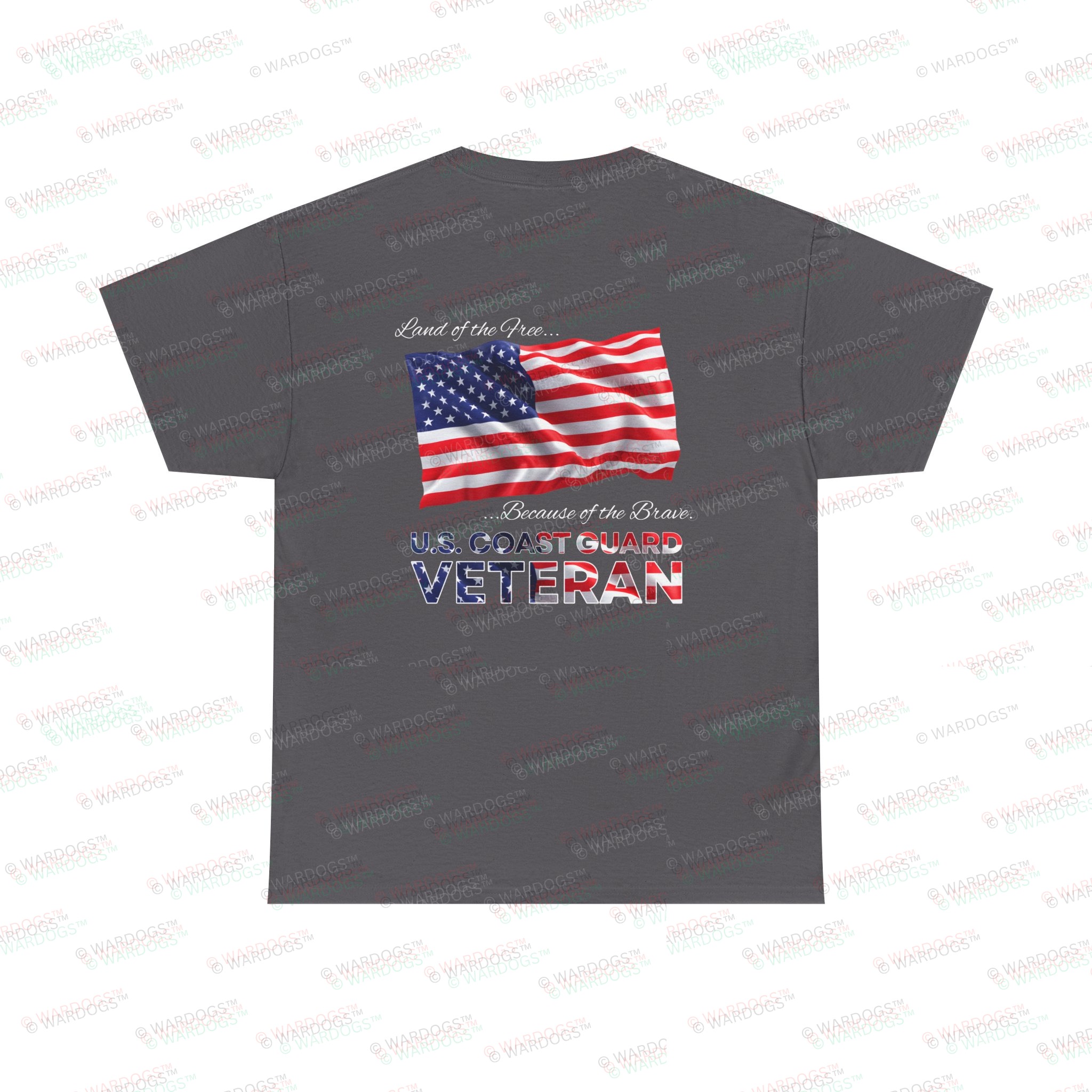 U.S. Coast Guard Veteran T‑Shirt — American Flag Tribute Tee - White Text - Image 14