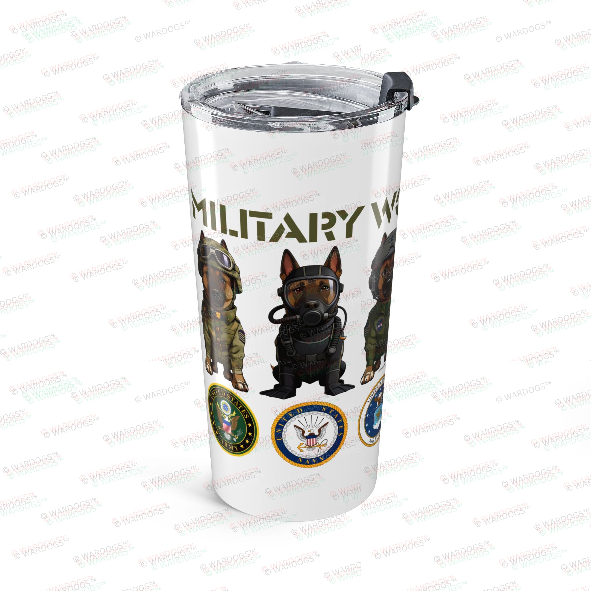 Military Working Dogs 20oz Tumbler – Patriotic K9 Veteran Travel Mug - Image 3