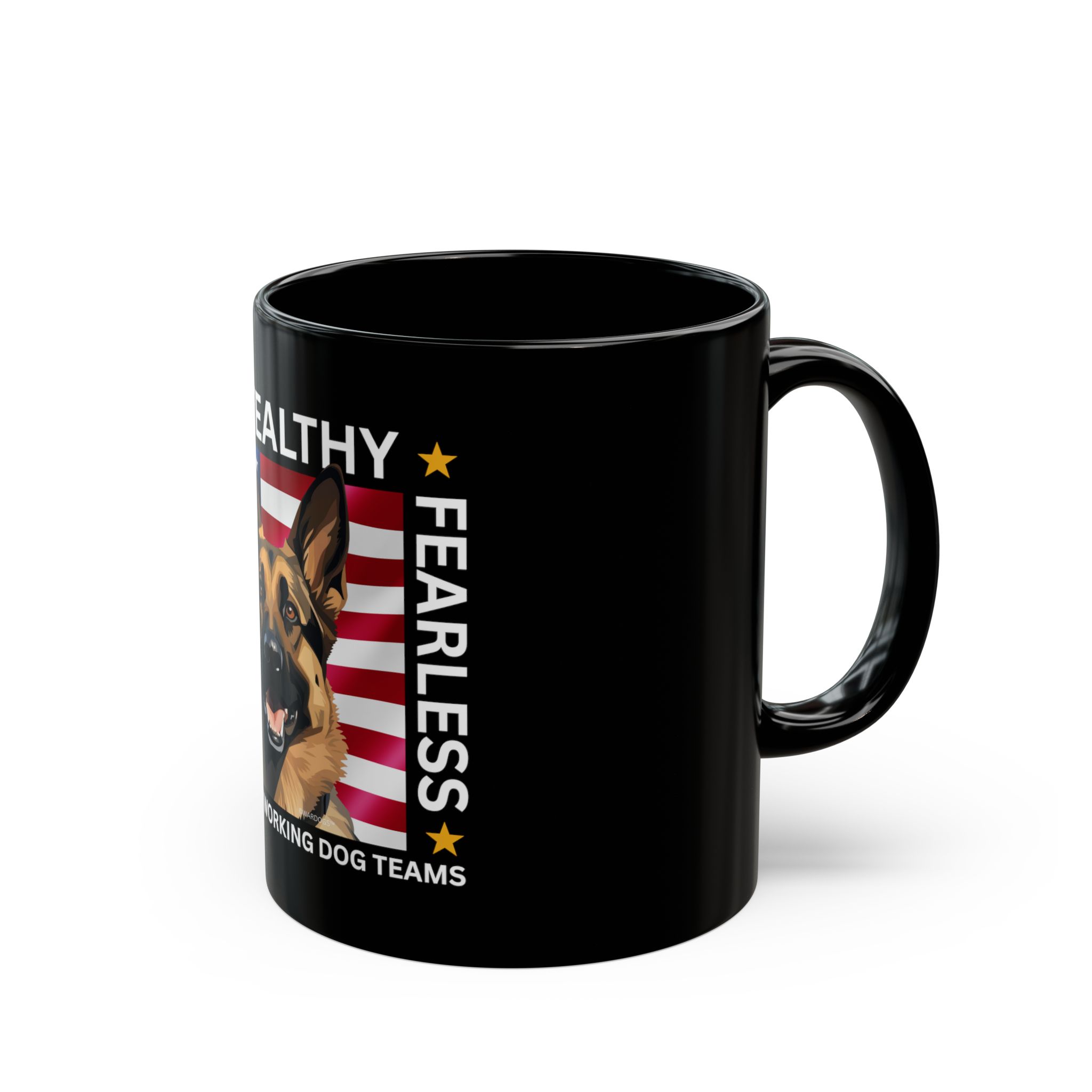 MWD "FEARLESS" Mug — Military K9 Coffee Cup (11oz/15oz) German Shepherd - Image 2