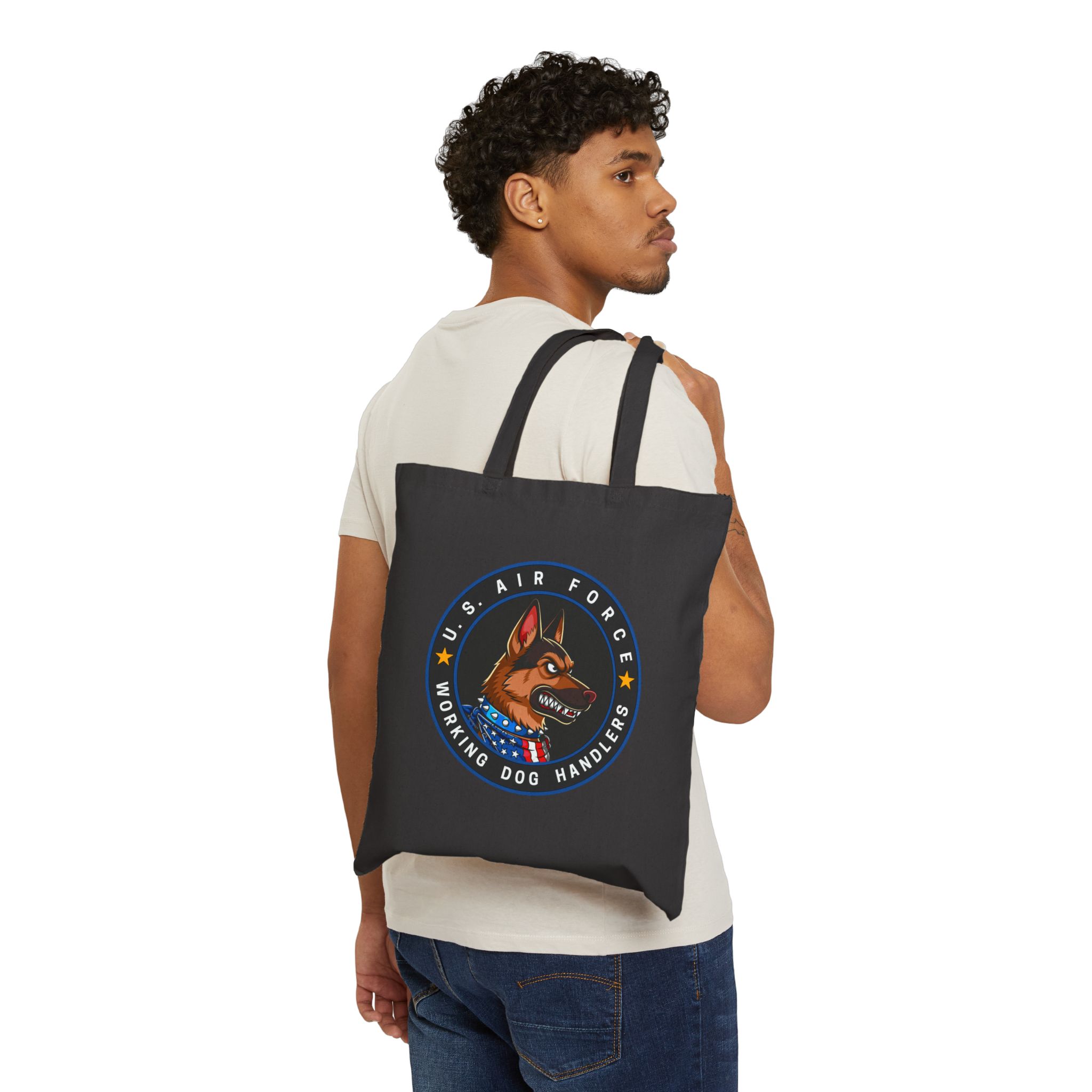 US Air Force Working Dog Handlers Canvas Tote — Military K9 Emblem Bag - Image 6