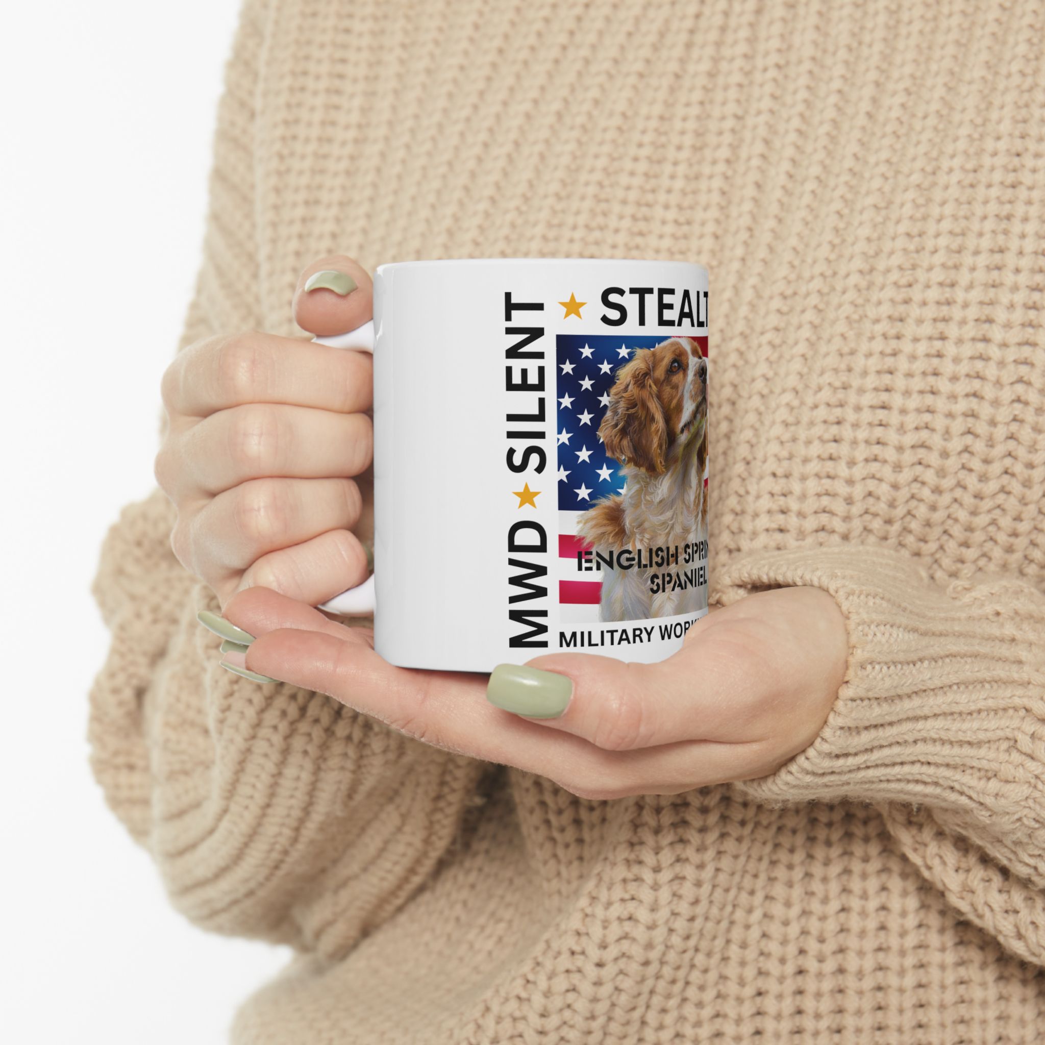 MWD "FEARLESS" Mug — Military K9 Coffee Cup (11oz/15oz) English Springer Spaniel - Image 2