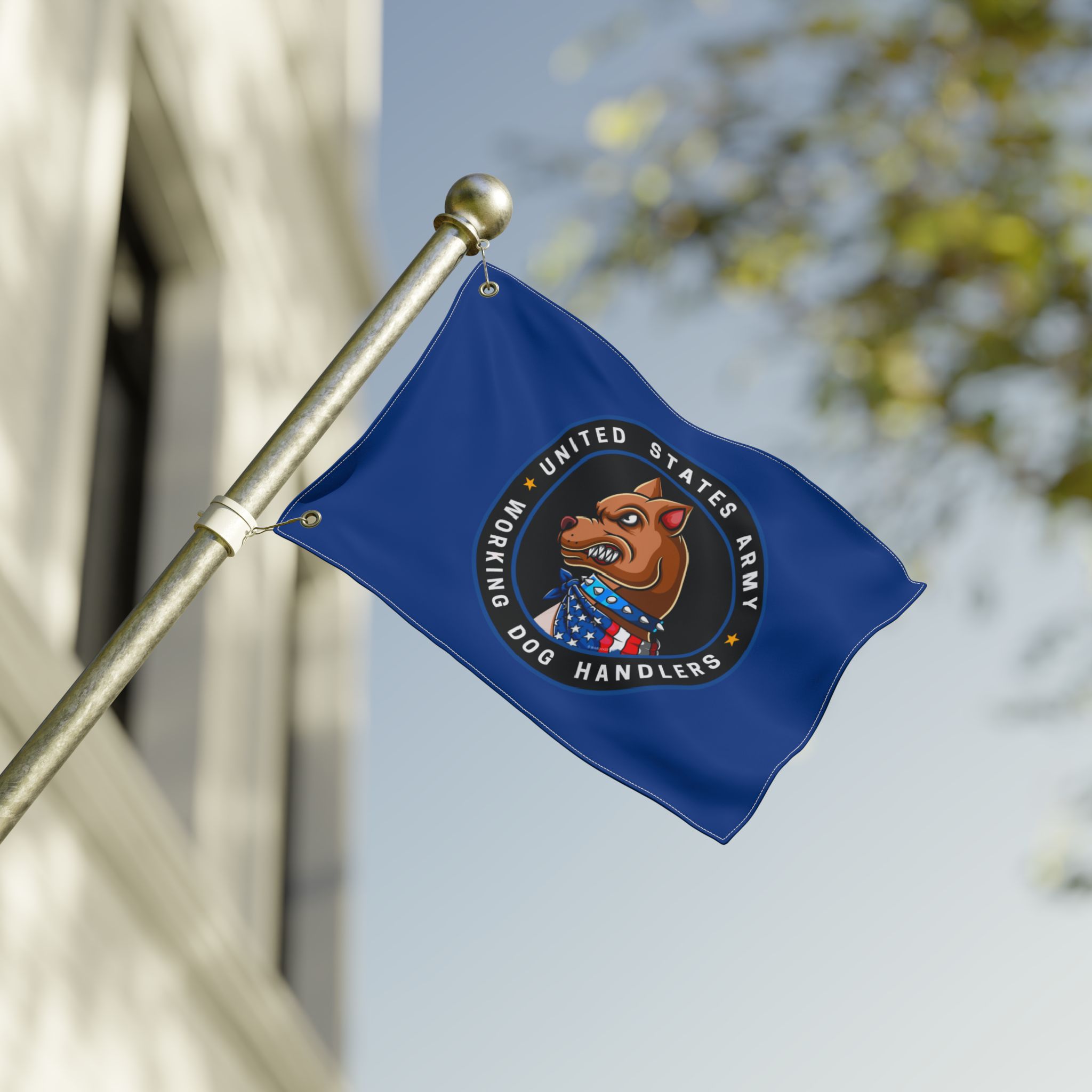 United States Army Working Dog Handlers Flag — Double-Sided Military K9 Banner - Ltd Blue Ed. - Image 3