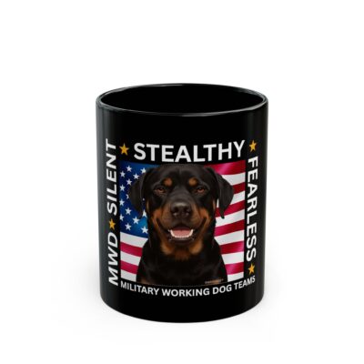 MWD “FEARLESS” Mug — Military K9 Coffee Cup (11oz/15oz) Rottweiler