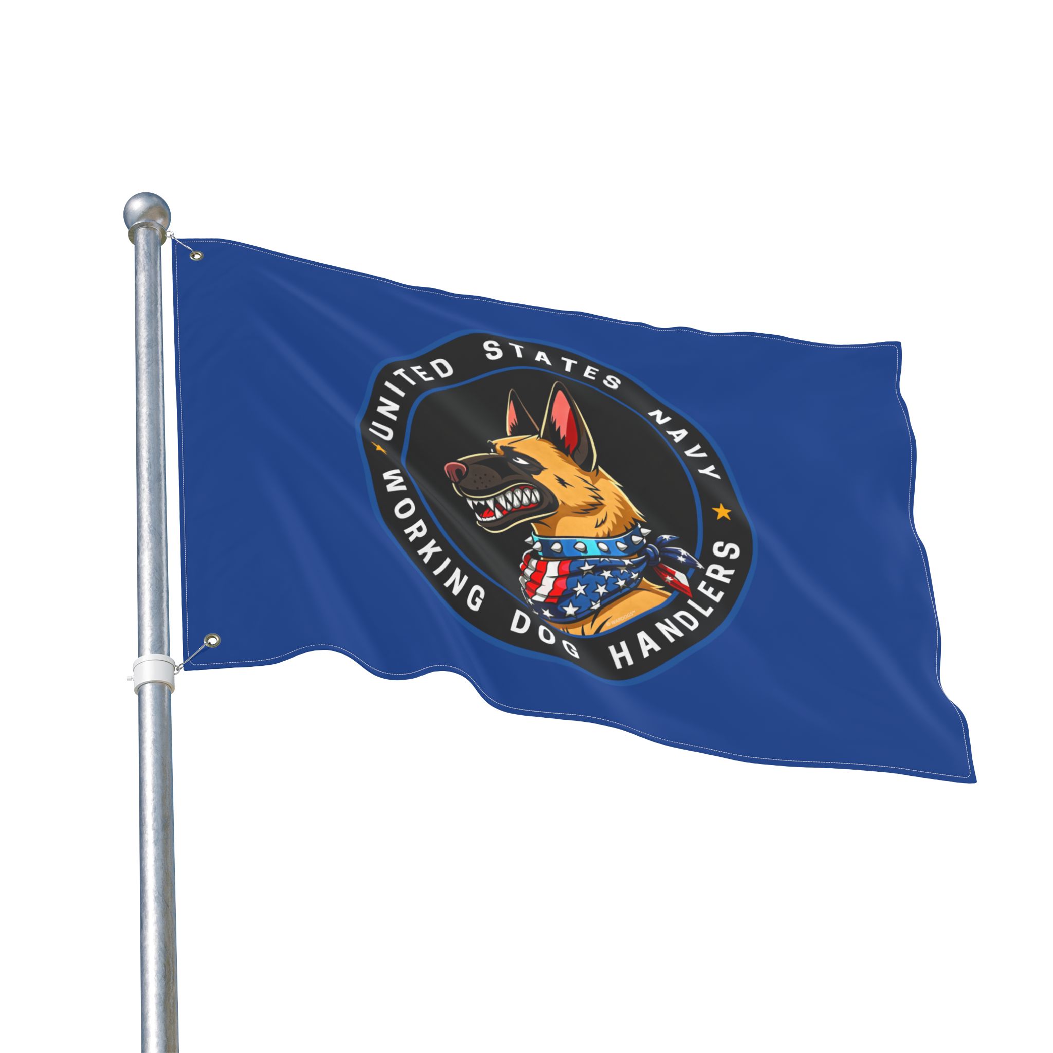 United States Navy Working Dog Handlers Flag — Double-Sided Military K9 Banner - Ltd Blue Edition - Image 4