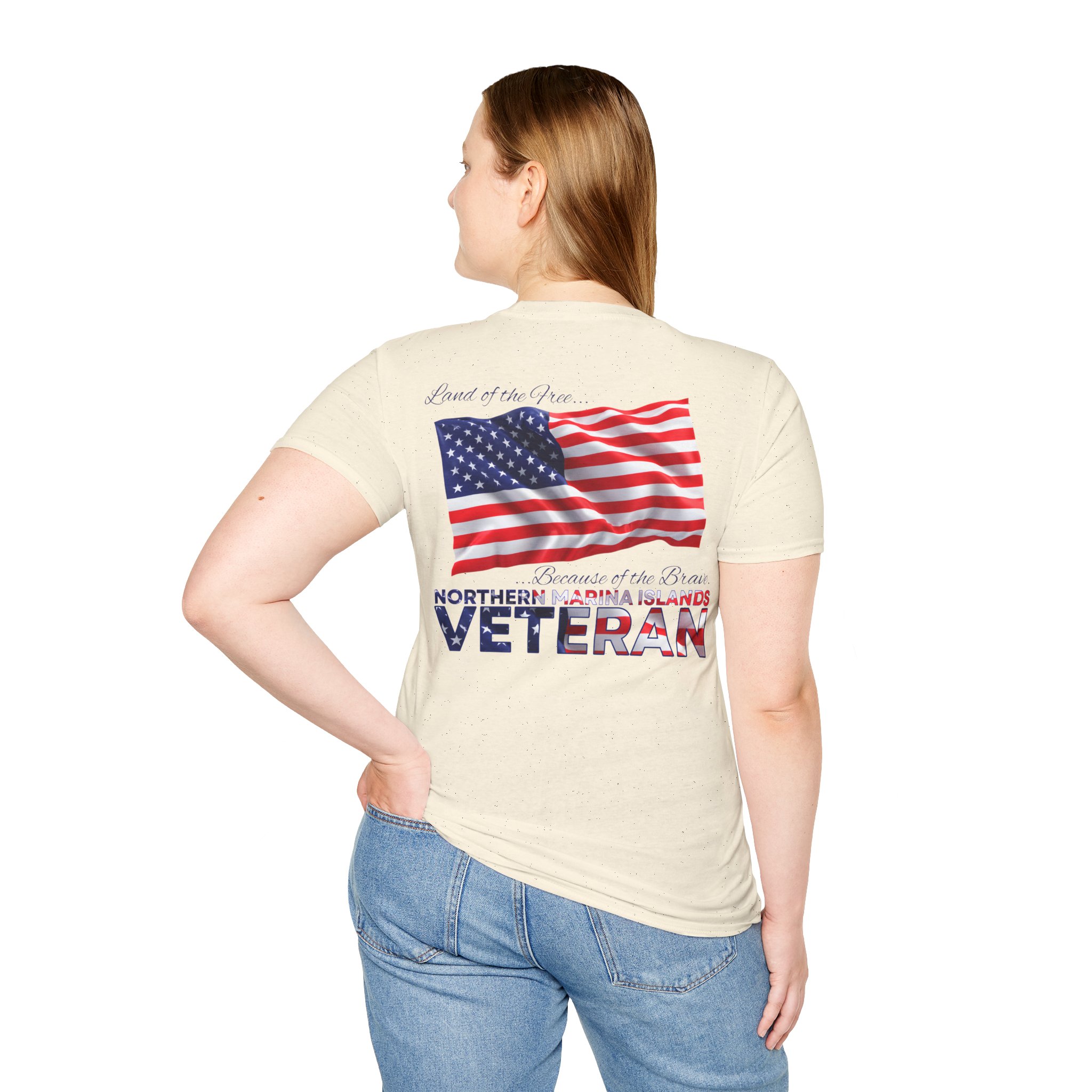 Northern Marina Islands Veteran T-Shirt — Home of the Brave American Flag Memorial Tee - Image 13
