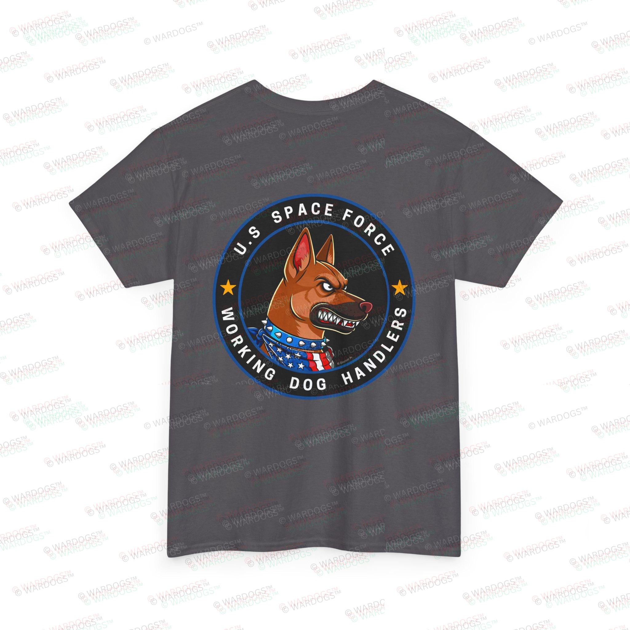 U.S. Space Force K9 Working Dog Handler T-Shirt - circle/back - Image 6