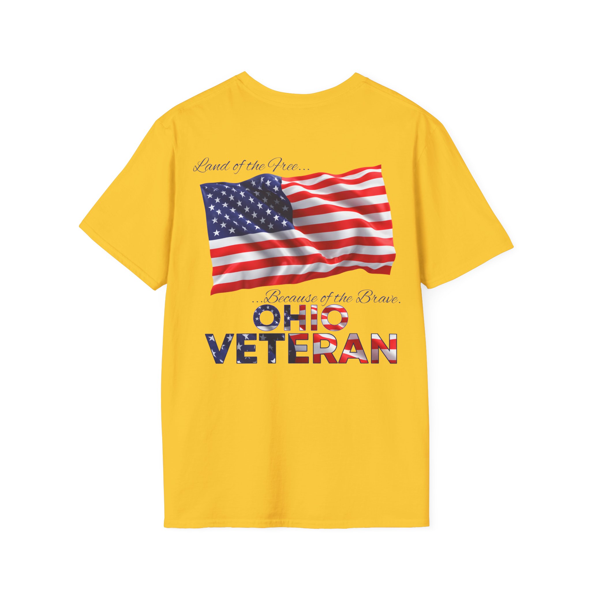 Ohio Veteran T-Shirt — Home of the Brave American Flag Memorial Tee - Image 16