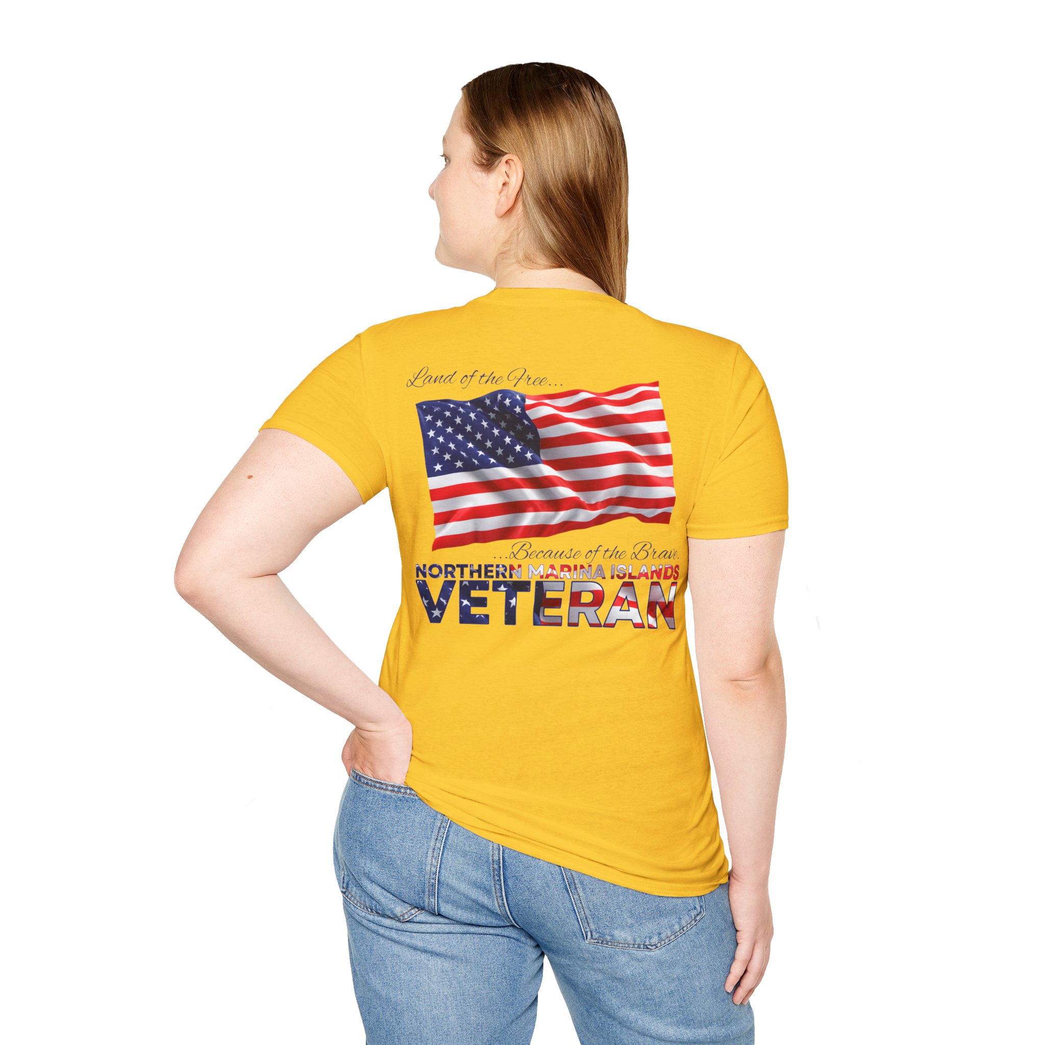 Northern Marina Islands Veteran T-Shirt — Home of the Brave American Flag Memorial Tee - Image 20