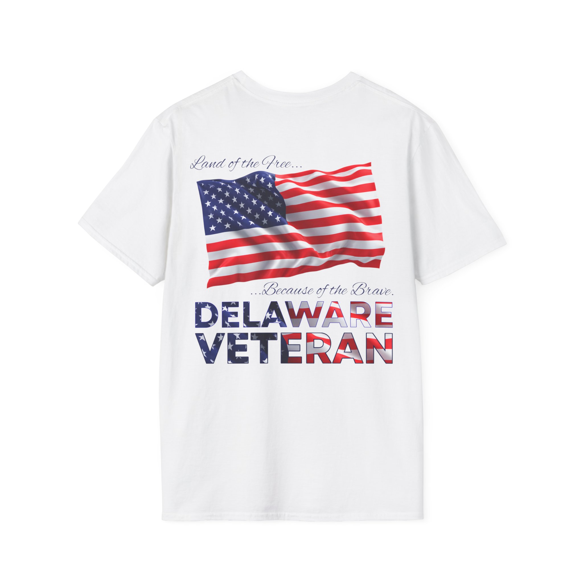 Delaware Veteran T-Shirt — Proud American Flag Military Tribute - Image 15