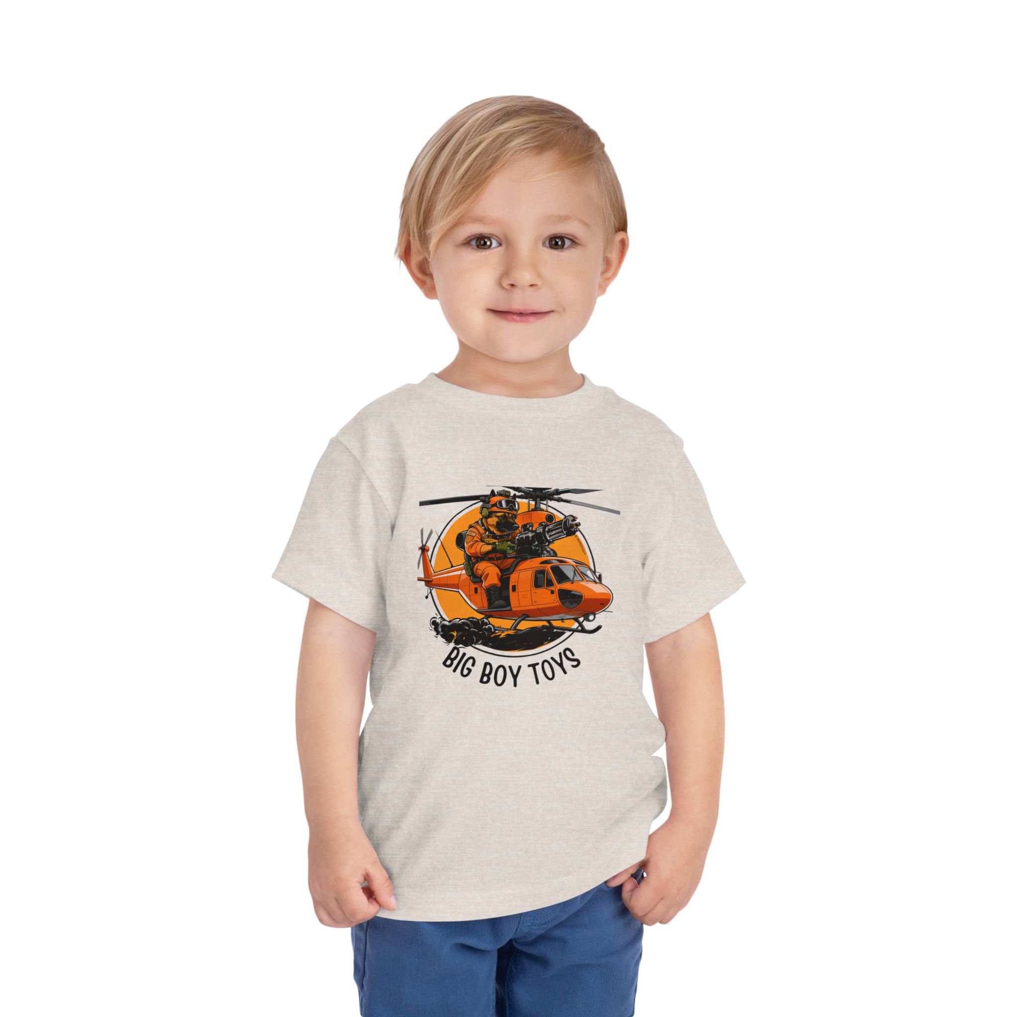 Toddler Helicopter Rescue Tee — Orange Rescue Coast Guard Chopper Graphic - Image 11