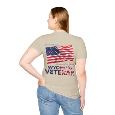 Wyoming Veteran T-Shirt — Home of the Brave American Flag Memorial Tee