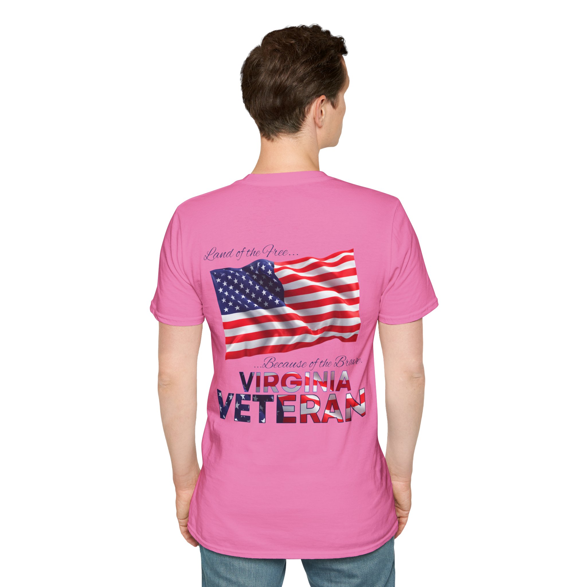 Virginia Veteran T-Shirt — Home of the Brave American Flag Memorial Tee - Image 22