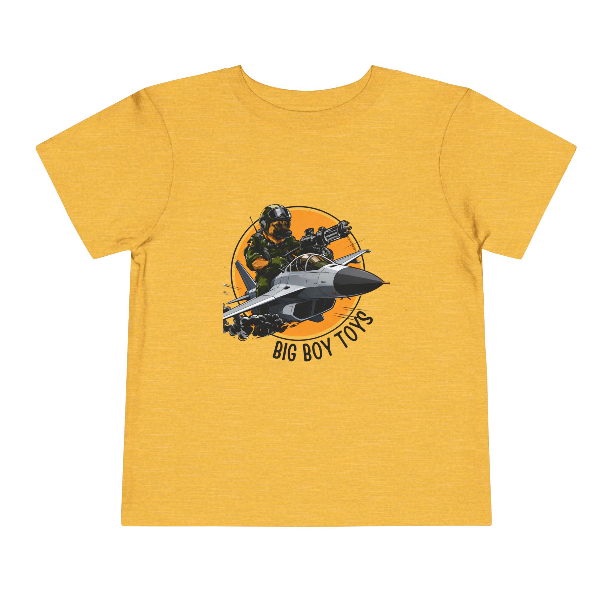 Toddler Tee - "Big Boy Toys" Air Force Jet Pilot Graphic Kids Shirt - Image 13