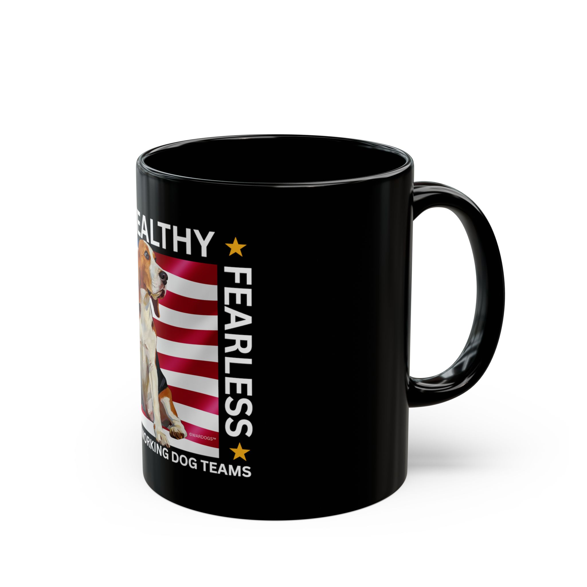 MWD "FEARLESS" Mug — Military K9 Coffee Cup (11oz/15oz) Beagle - Image 2