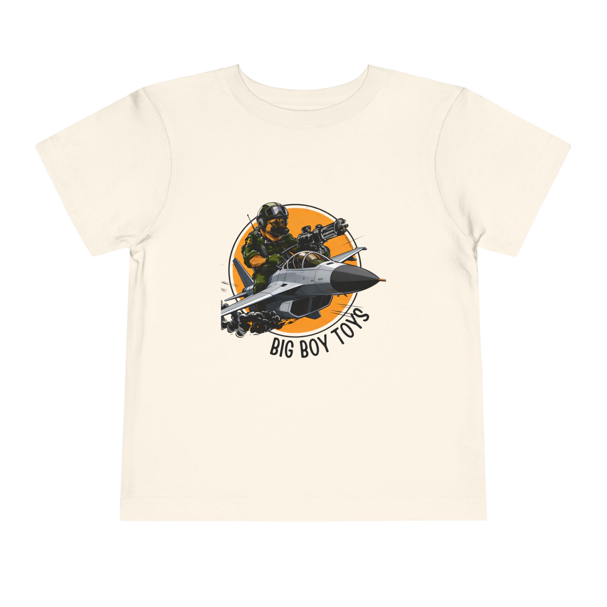 Toddler Tee - "Big Boy Toys" Air Force Jet Pilot Graphic Kids Shirt - Image 9