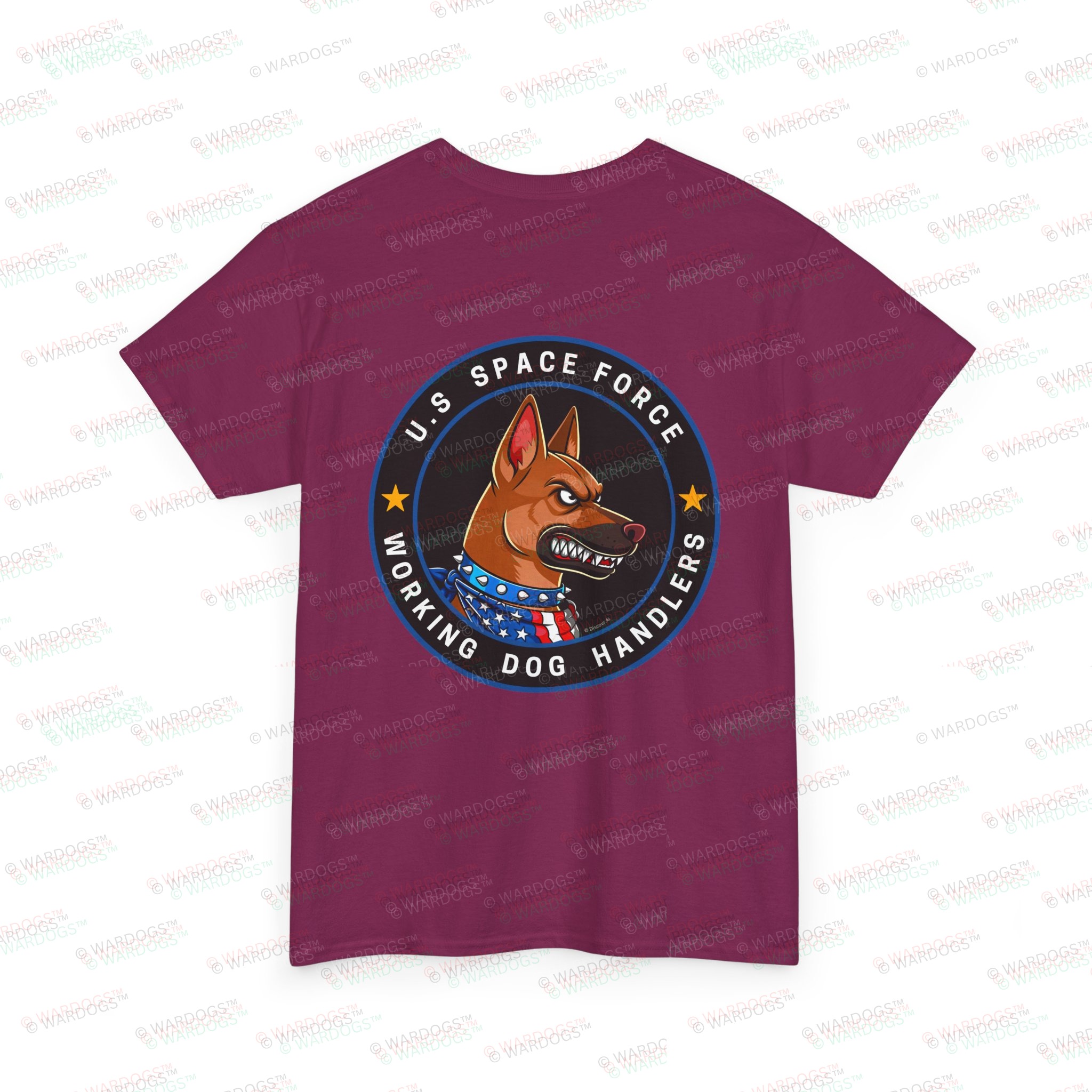 U.S. Space Force K9 Working Dog Handler T-Shirt - circle/back - Image 9