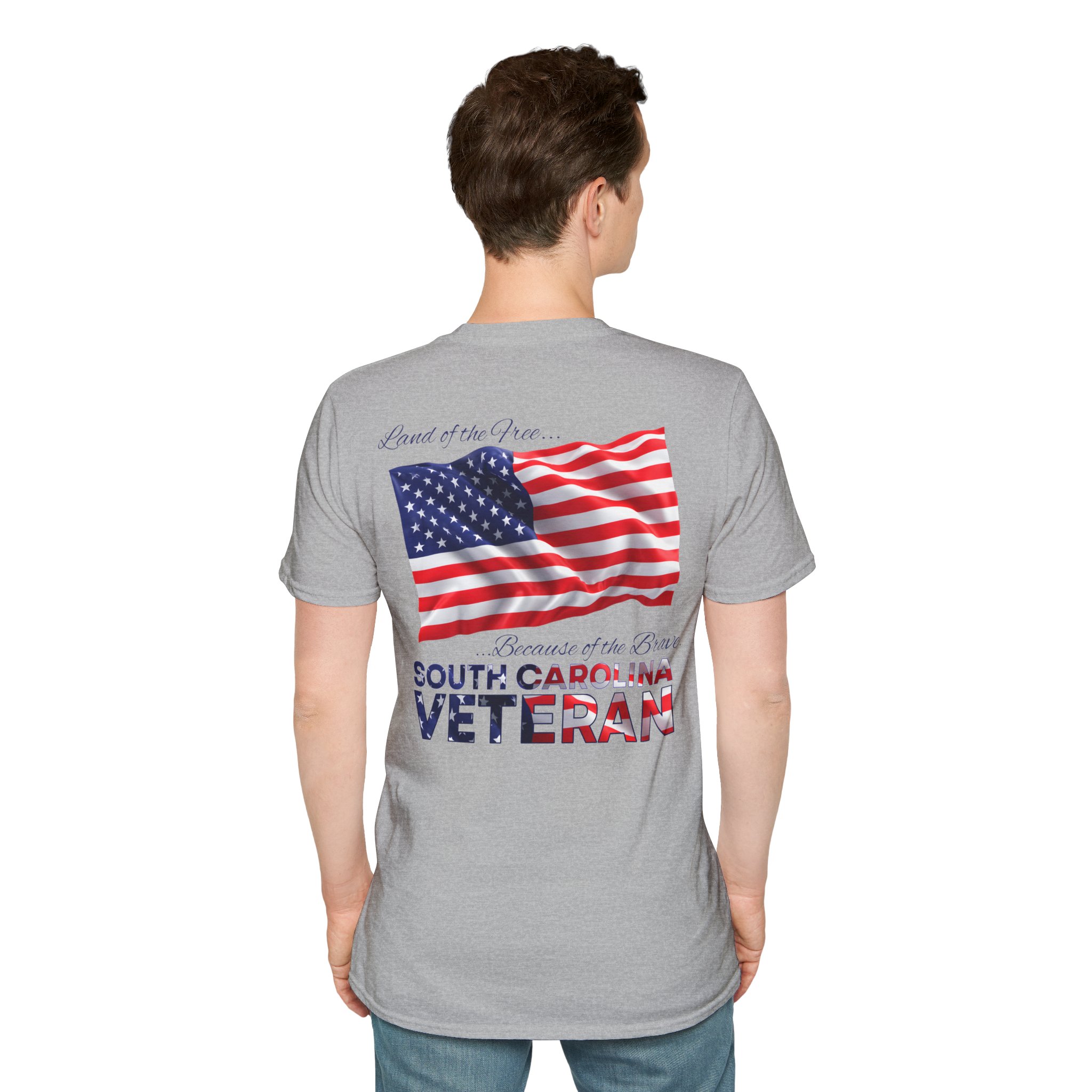 South Carolina Veteran T-Shirt — Home of the Brave American Flag Memorial Tee - Image 18