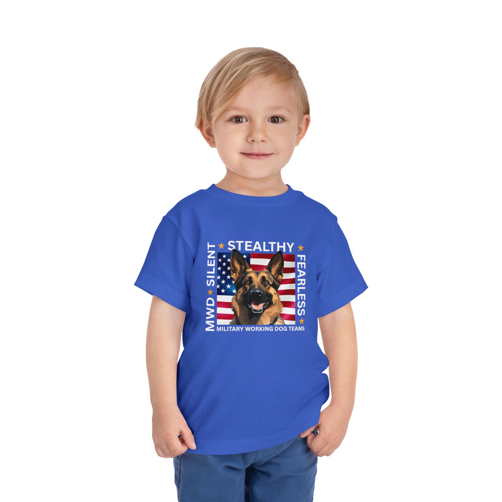 Patriotic German Shepherd Toddler Tee - USA Flag Puppy Kids Shirt - Image 11