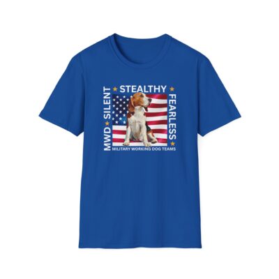 Copy of Military Working Dog T-Shirt — “MWD Silent • Stealthy • Fearless” American Flag K9 Tribute – Beagle