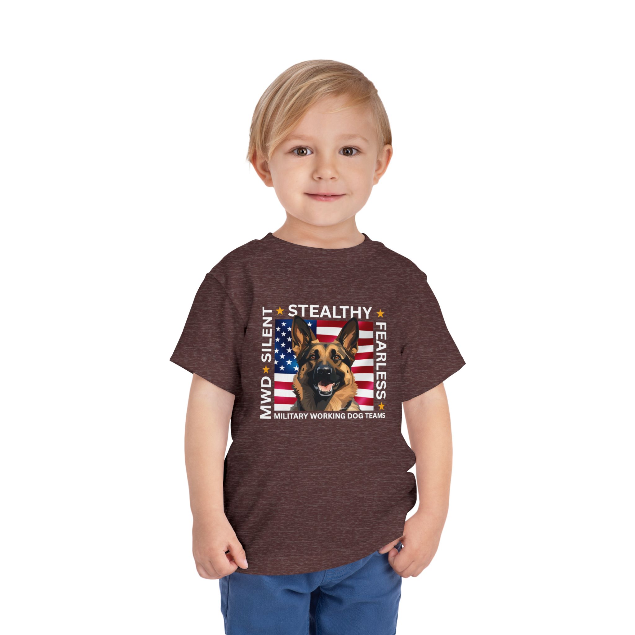 Patriotic German Shepherd Toddler Tee - USA Flag Puppy Kids Shirt - Image 23