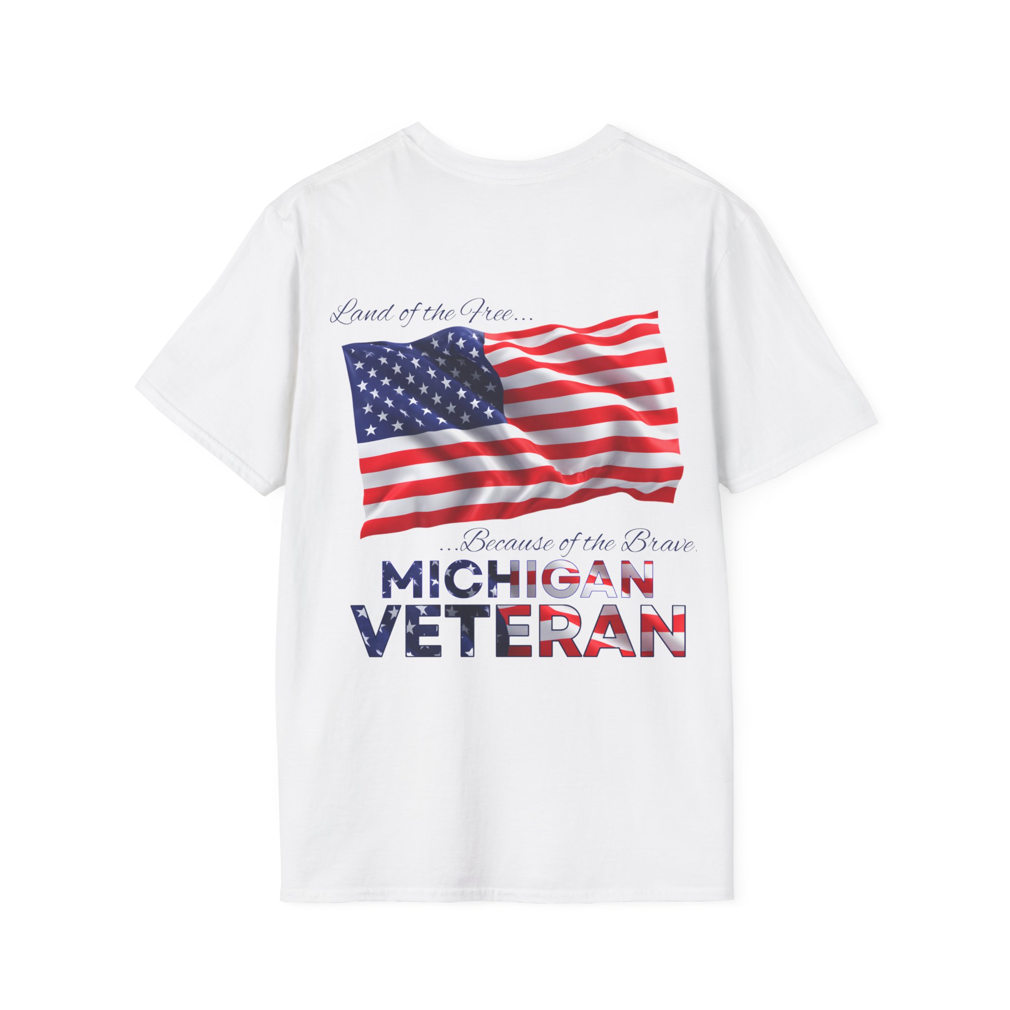 Michigan Veteran T-Shirt — Proud American Flag Military Tribute - Image 21
