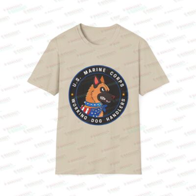 U.S. Marine Corps Working Dog Handlers T-Shirt – circle/front