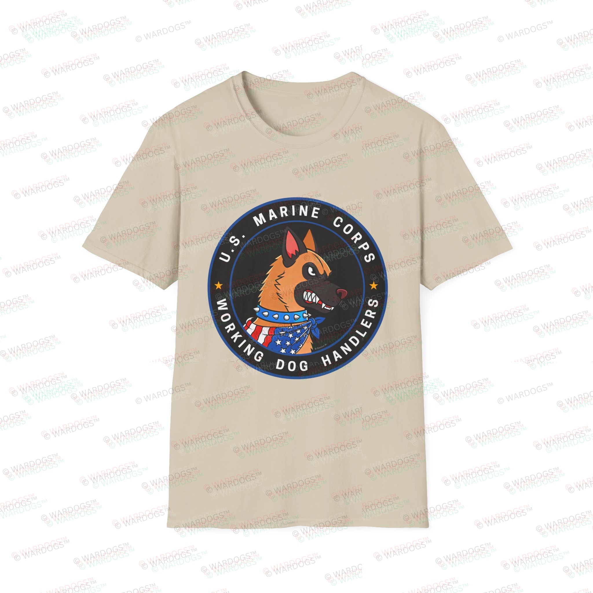 U.S. Marine Corps Working Dog Handlers T-Shirt - circle/front
