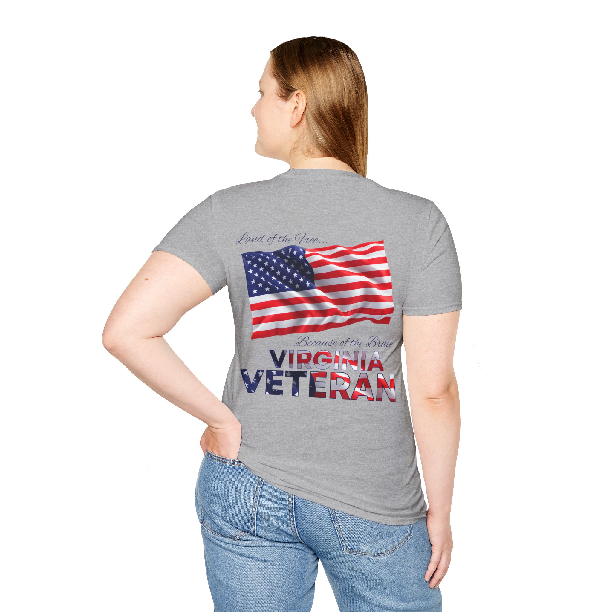 Virginia Veteran T-Shirt — Home of the Brave American Flag Memorial Tee - Image 16