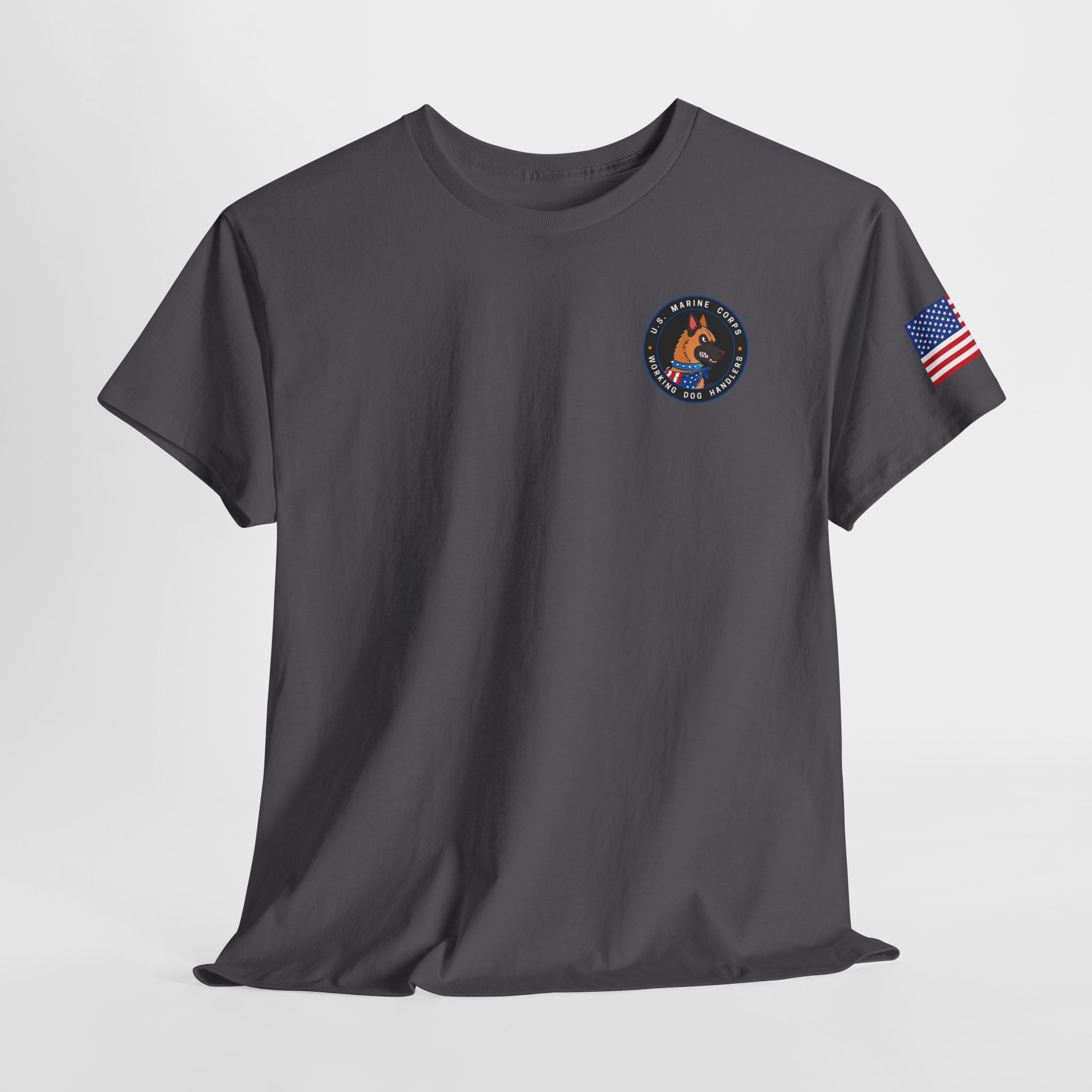 U. S. Marine Corps Working Dog Handlers T‑Shirt — K9 Patch Tee - Image 2