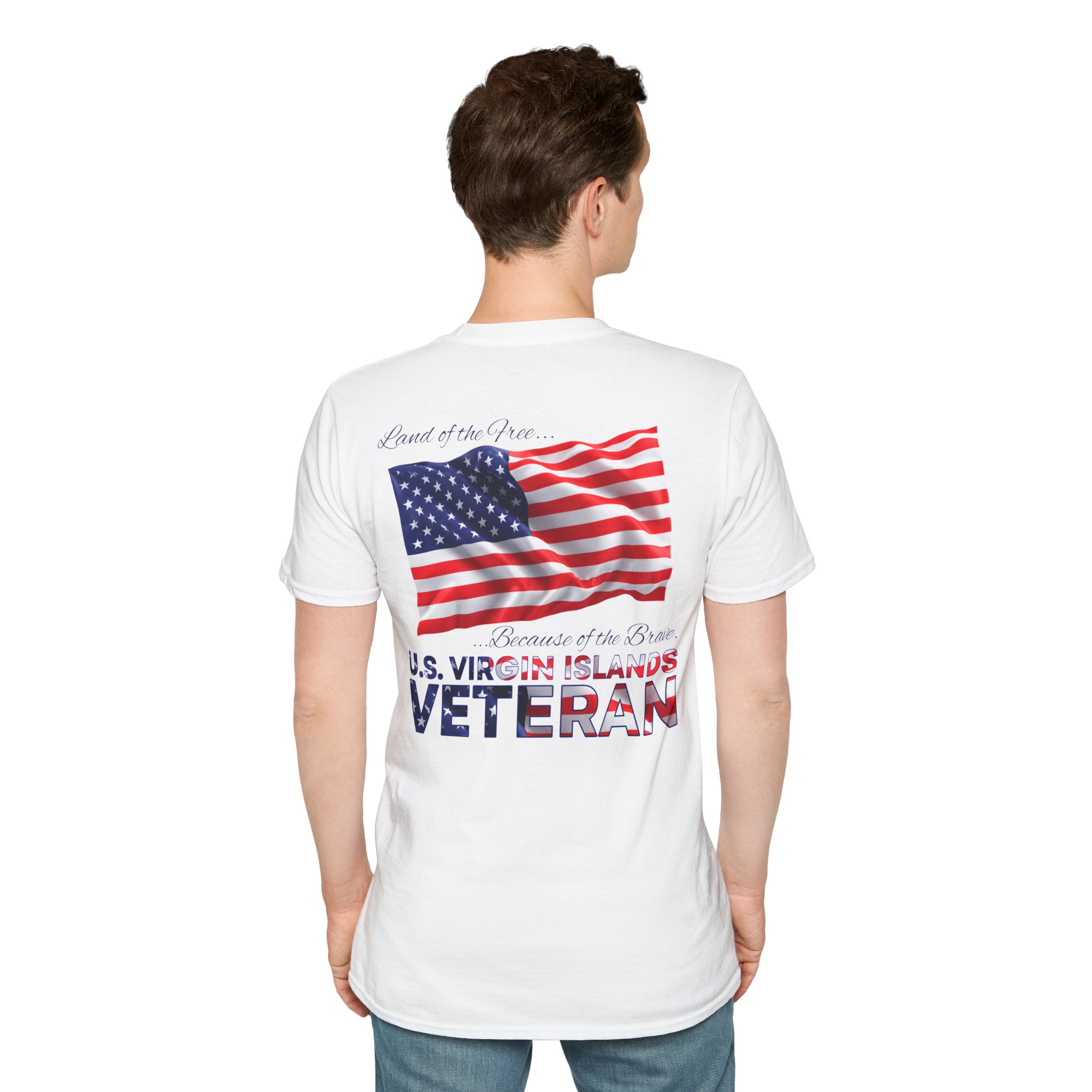 U.S. Virgin Islands Veteran T-Shirt — Home of the Brave American Flag Memorial Tee