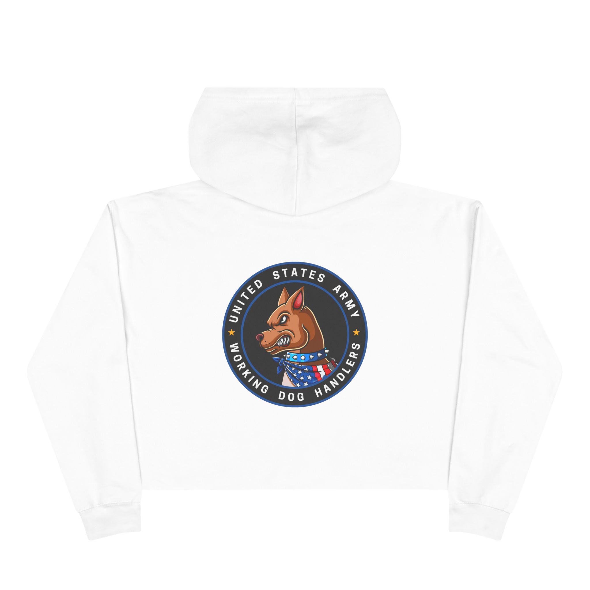 Crop Hoodie — U.S. ARMY Working Dog Handler Emblem - Image 3