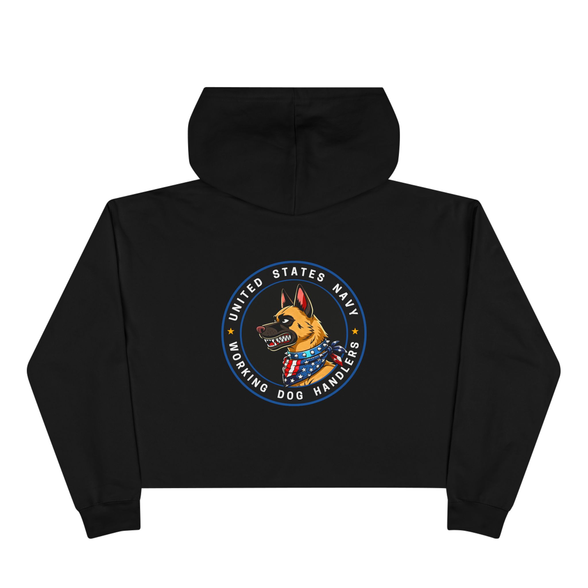 Crop Hoodie — U.S. Navy Working Dog Handler Emblem - Image 2