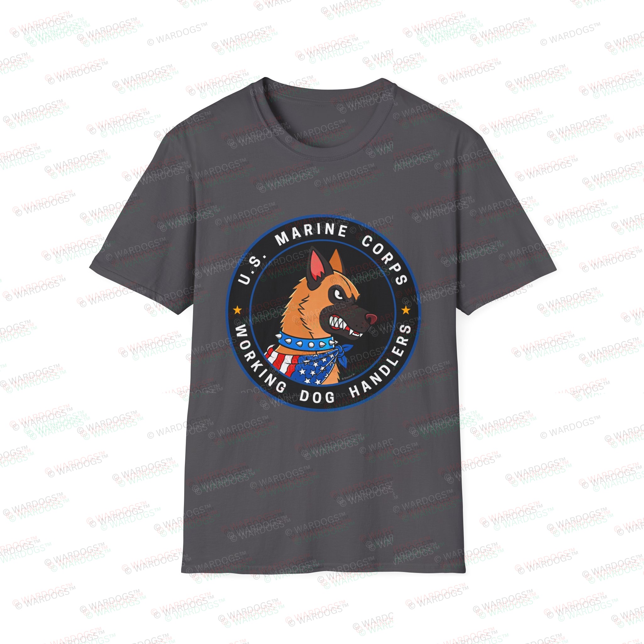 U.S. Marine Corps Working Dog Handlers T-Shirt - circle/front - Image 8