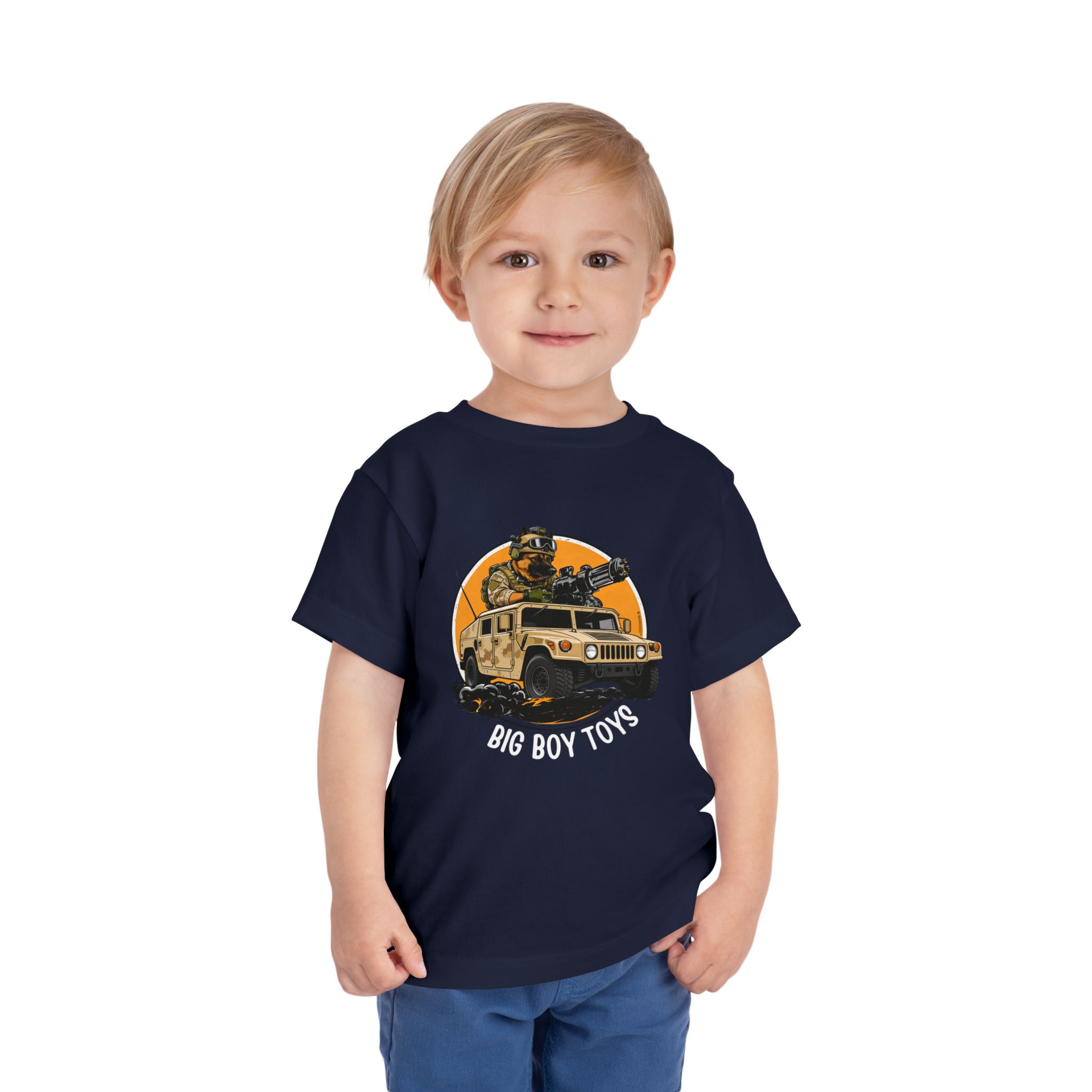 Toddlers' Adventure Tee — "Big Boy Toys" U.S. Marines Humvee & Driver Graphic - Image 15