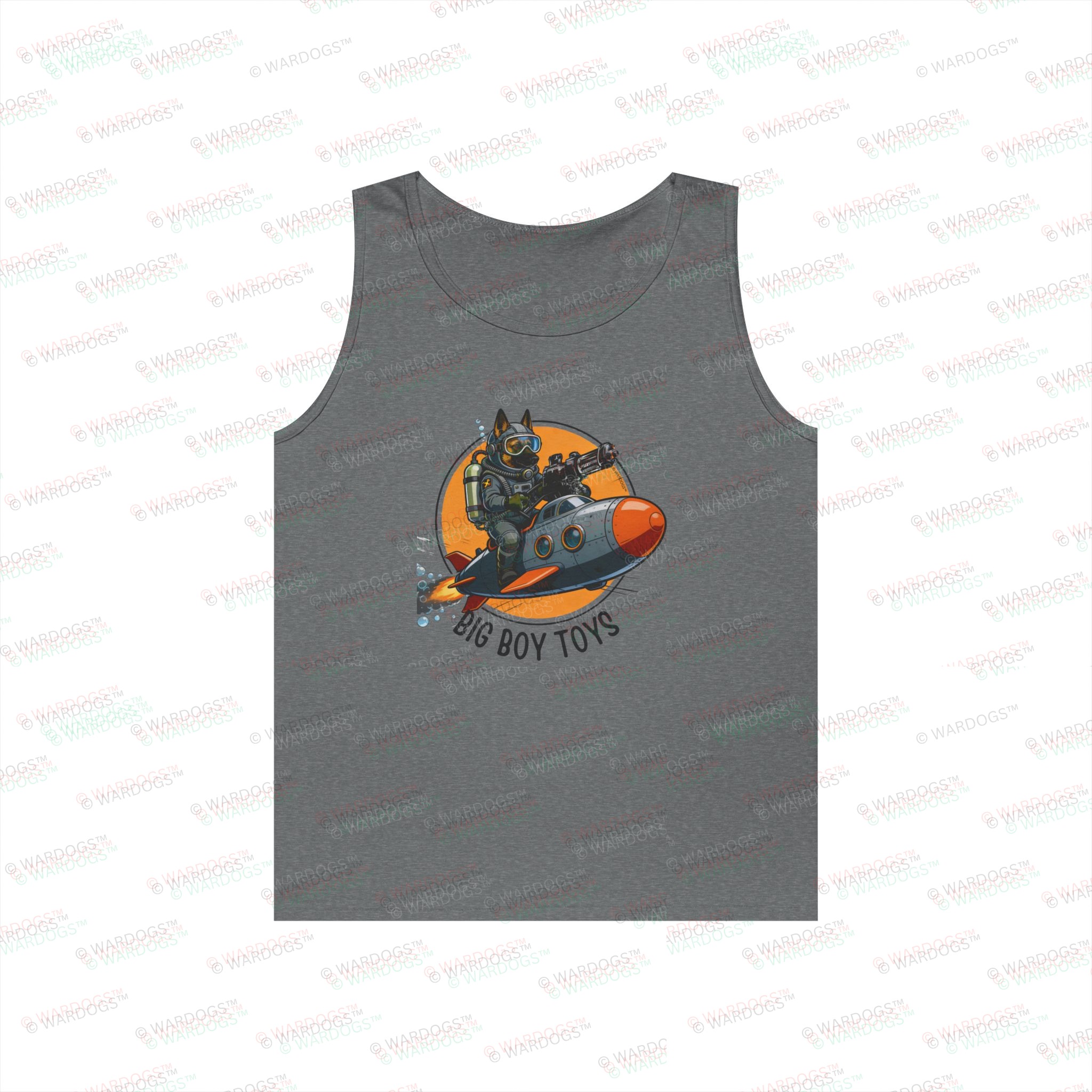 US Navy — 'Big Boy Toys' Submarine Graphic Muscle Tank - black text - Image 4