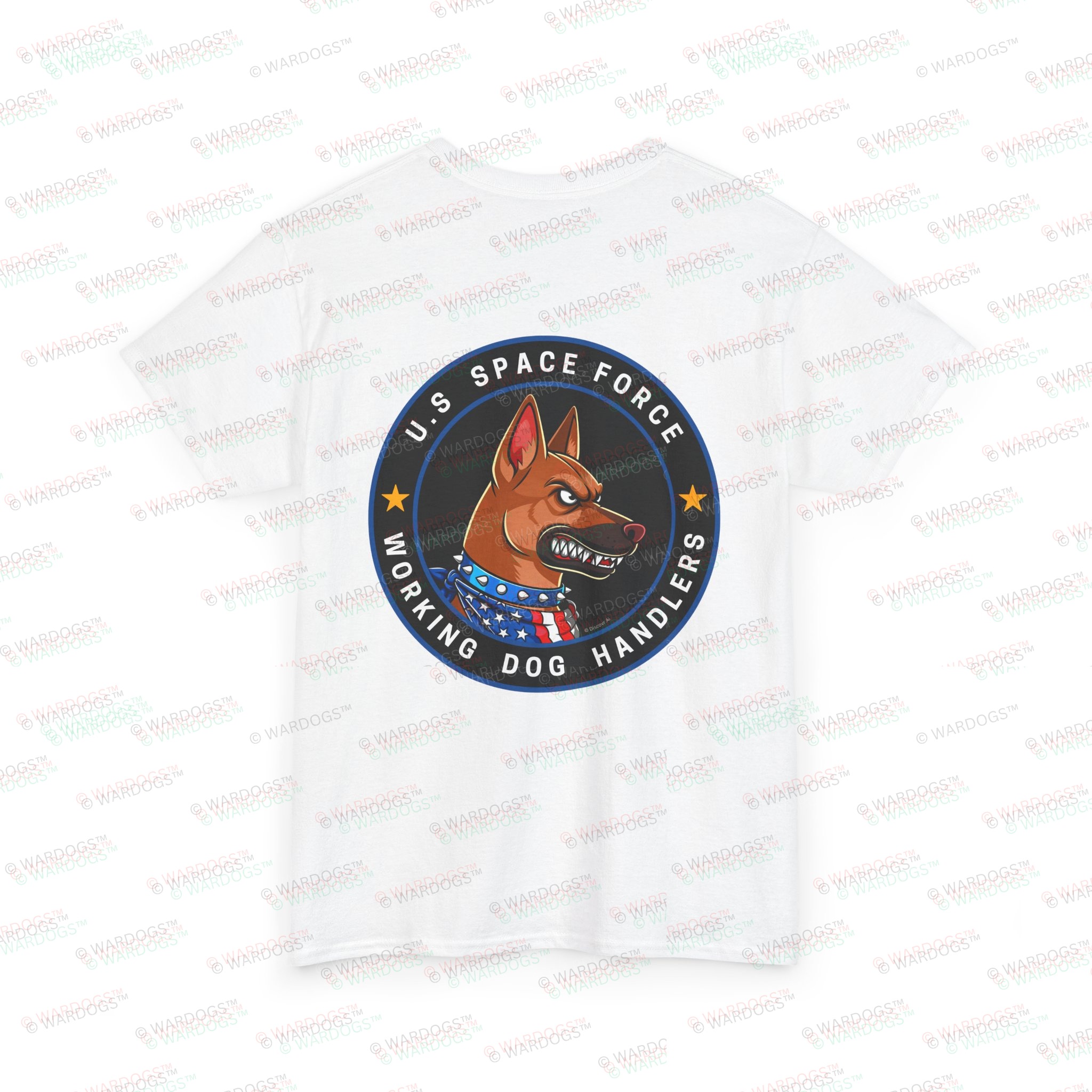 U.S. Space Force K9 Working Dog Handler T-Shirt - circle/back - Image 2
