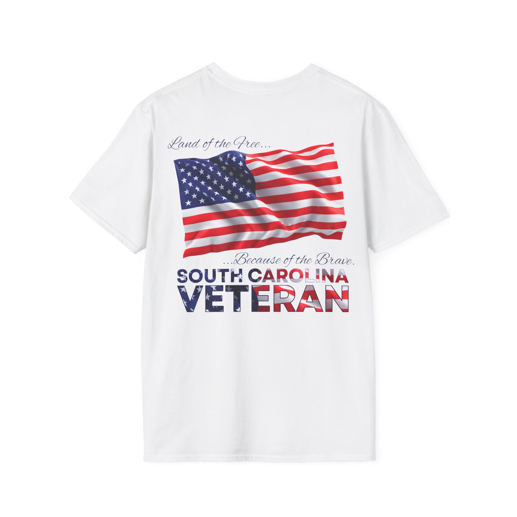 South Carolina Veteran T-Shirt — Home of the Brave American Flag Memorial Tee - Image 13