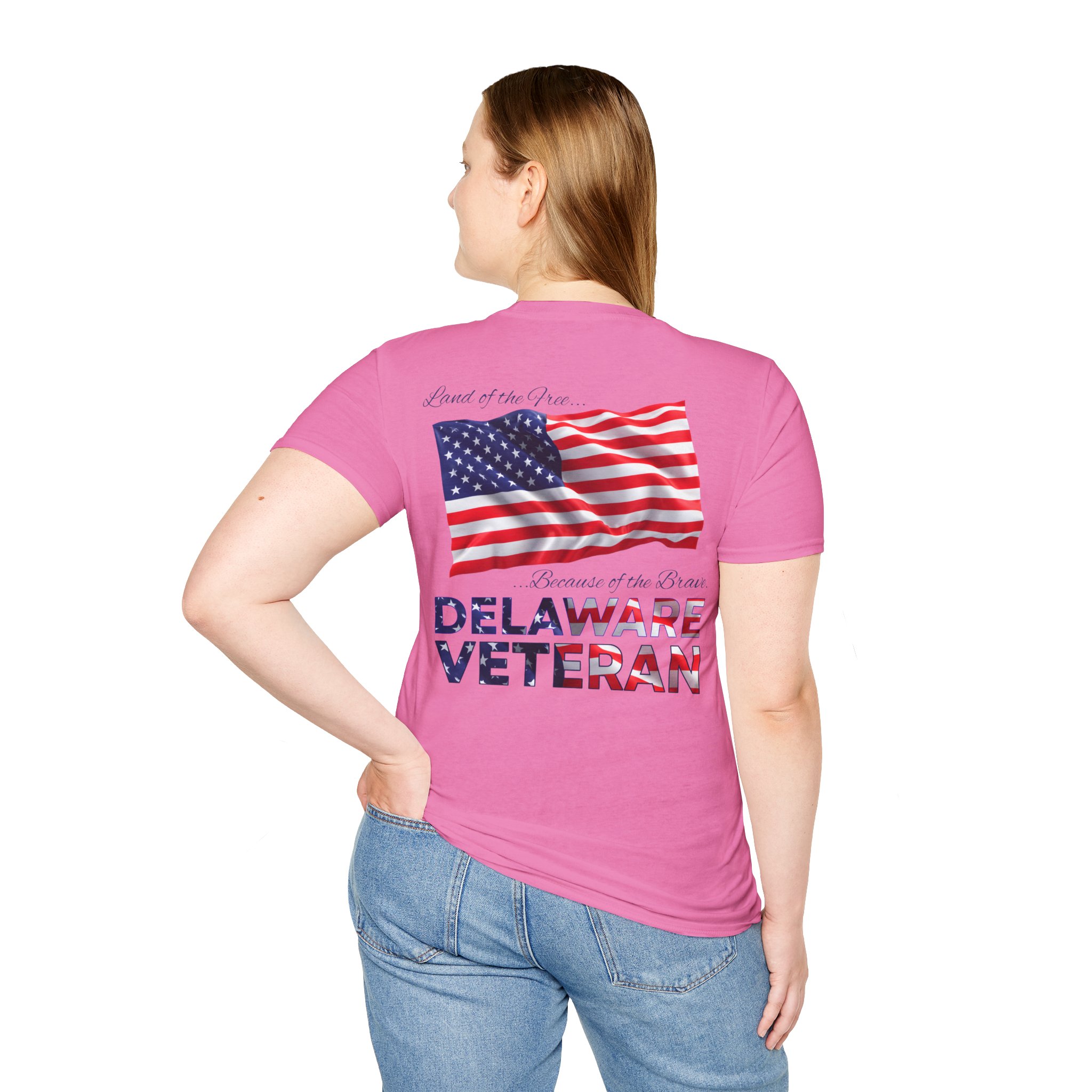 Delaware Veteran T-Shirt — Proud American Flag Military Tribute - Image 30