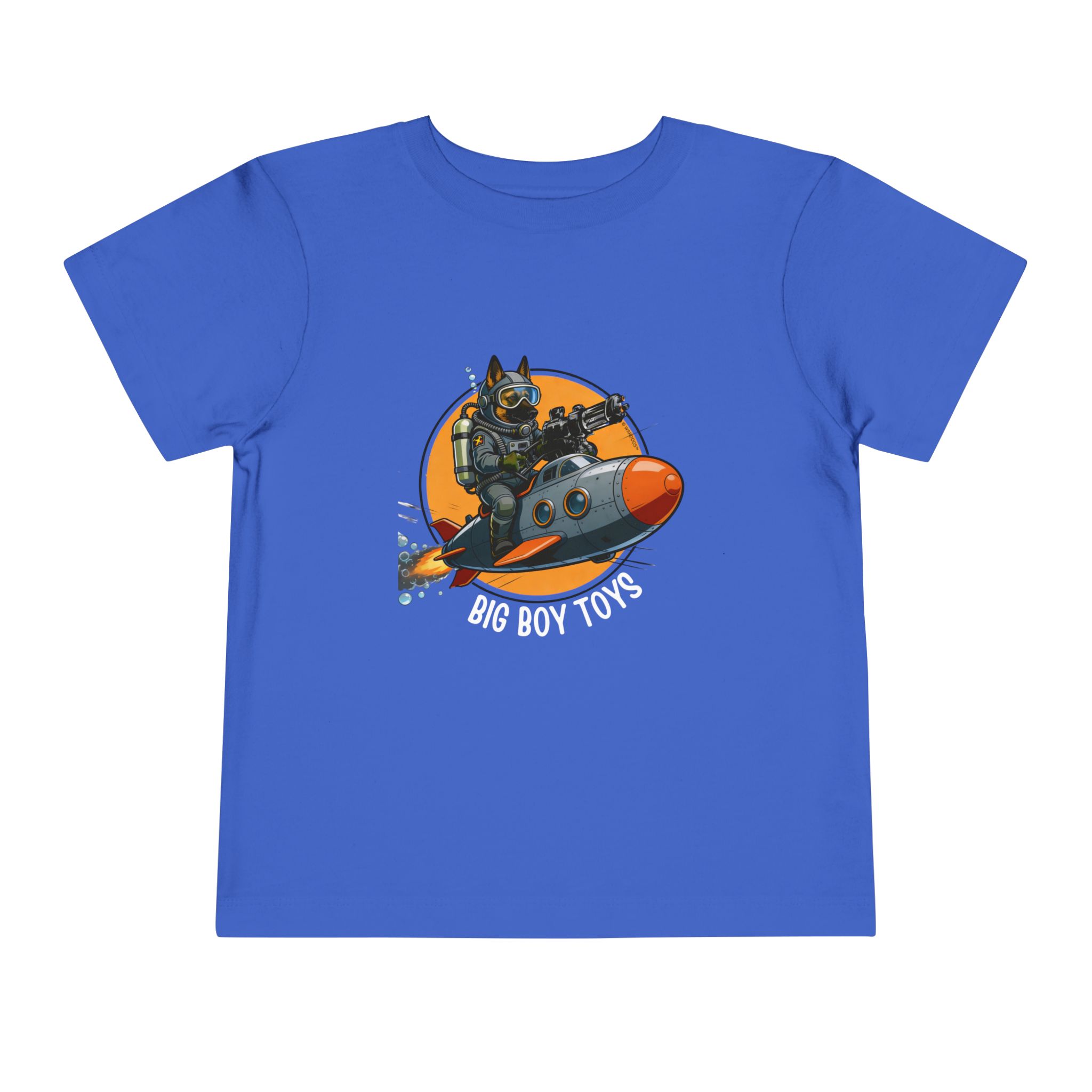 Toddler Tee — Big Boy Toys Submarine Pilot Dog Graphic Shirt - Image 7