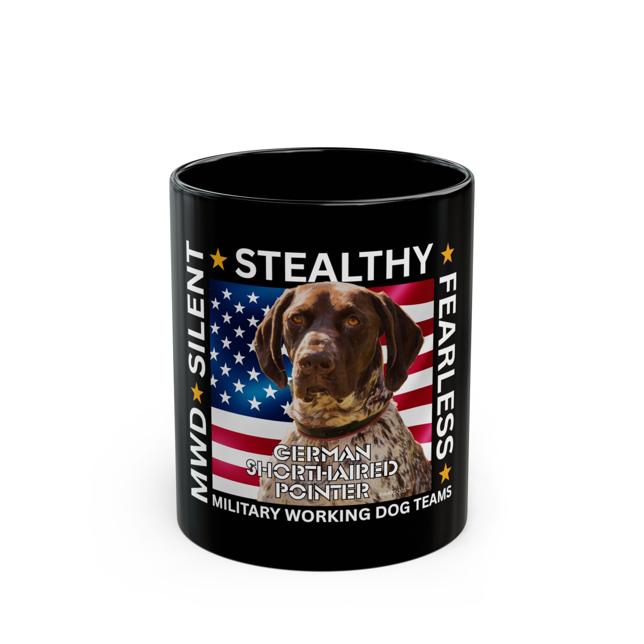 MWD "FEARLESS" Mug — Military K9 Coffee Cup (11oz/15oz) German Shorthaired Pointer